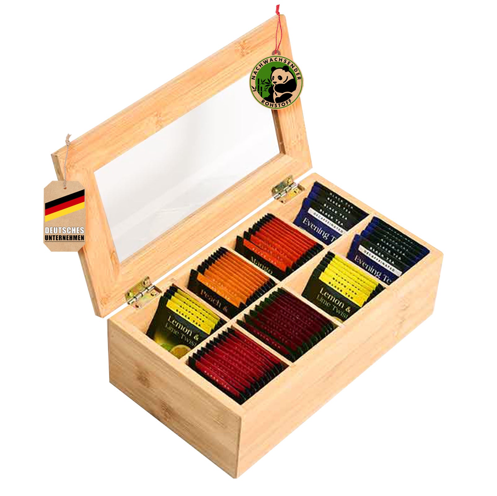 Bambus-Teebox mit Deckel