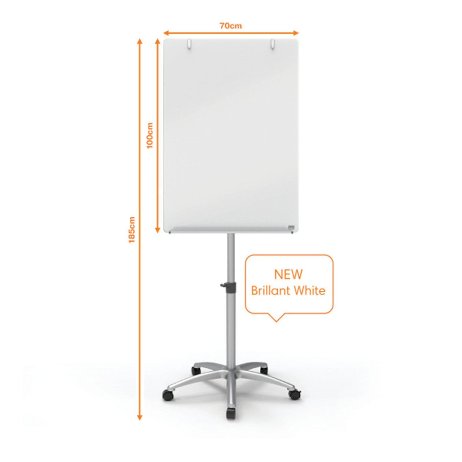 Nobo Flipchart | Sicherheitsglas | Höhenverstellbar | 25 Jahre Oberflächengarantie