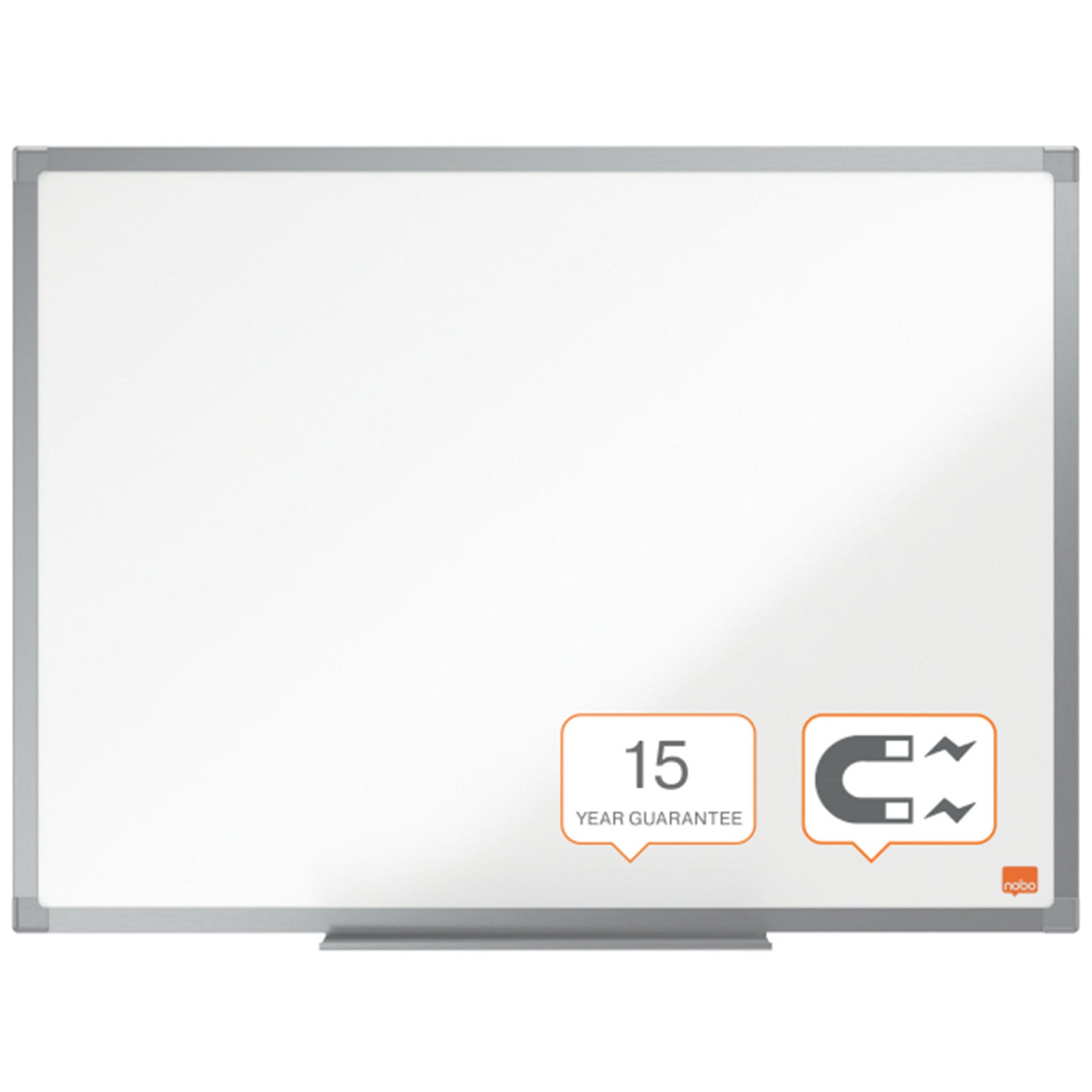 Nobo Whiteboard | Lackierter Stahl | Inklusive Stiftablage