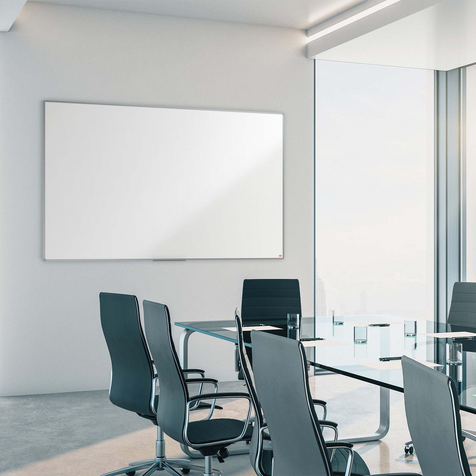 Nobo Whiteboard | Lackierter Stahl | Inklusive Stiftablage