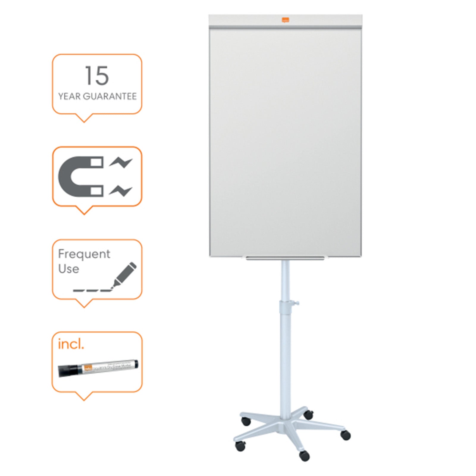 Nobo Flipchart | Impression Pro | Magnetische Oberfläche | Große Stiftablage
