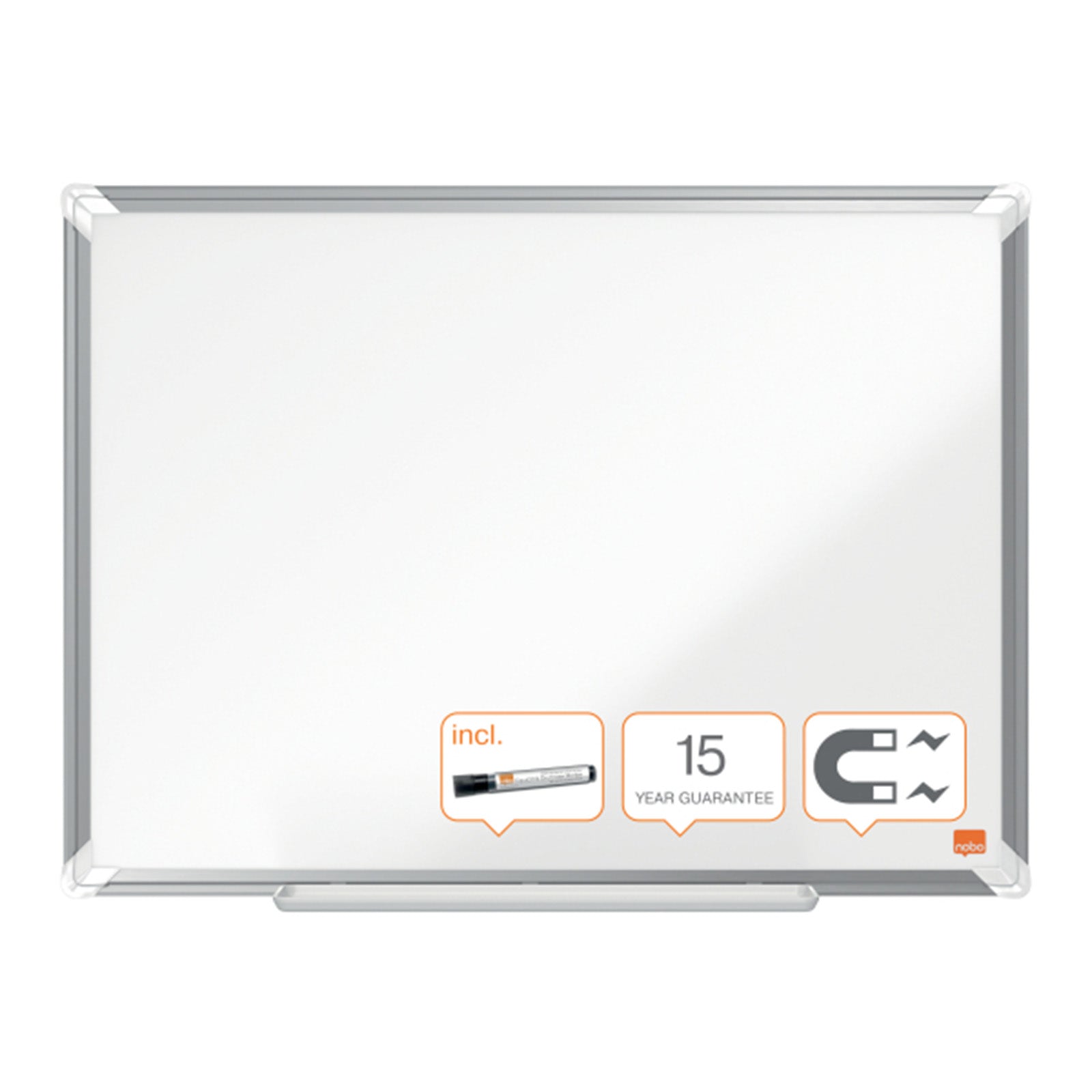 Nobo Whiteboard | Magnetisch | Lackiert | Inklusive Stiftablage