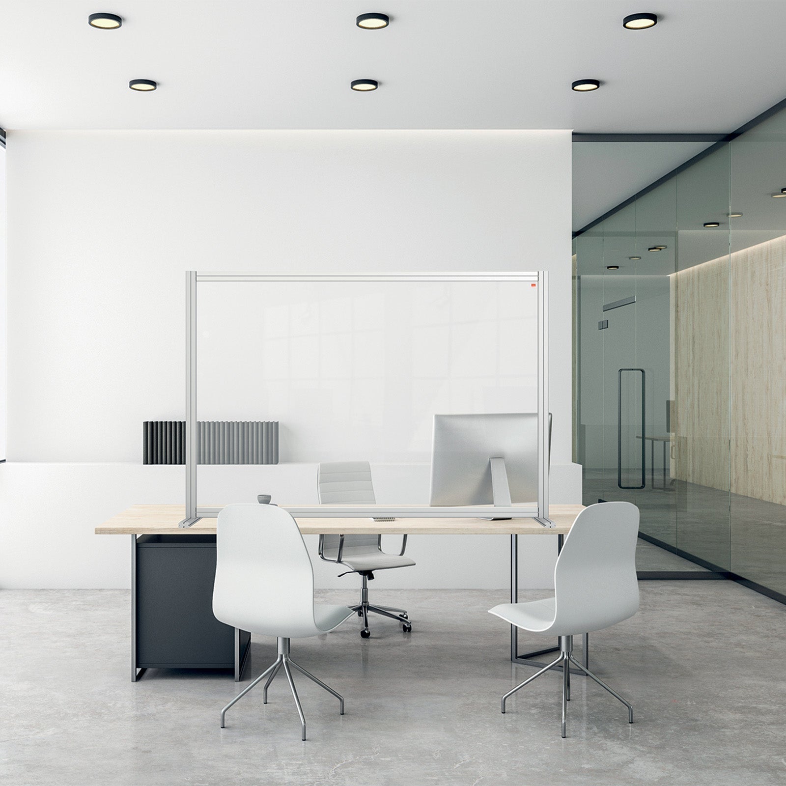 Nobo Stellwand | Premium Plus | Acryloberfläche | Freistehend