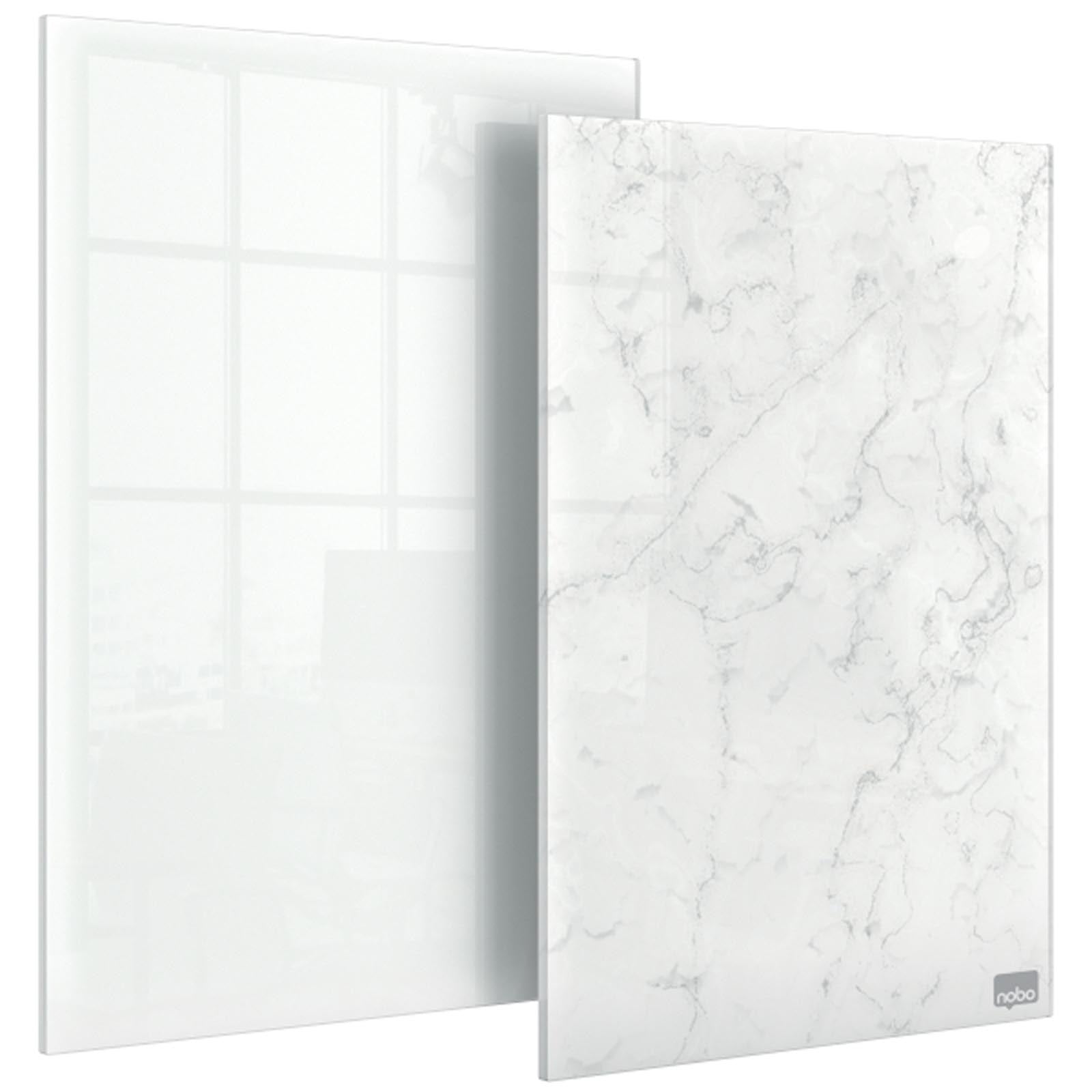 Nobo Mini-Whiteboard | Glasoberfläche | 2er Set | 15 x 23 cm