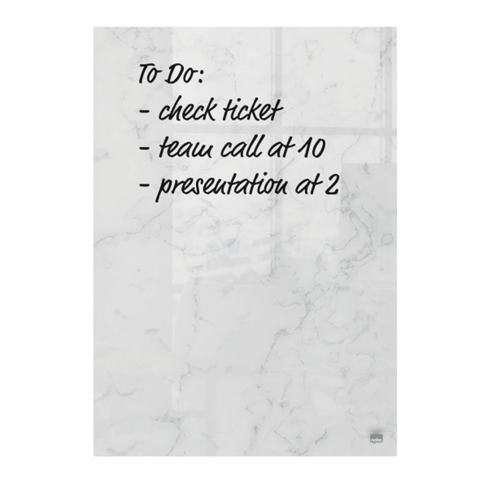 Nobo Mini-Whiteboard | Glasoberfläche | 2er Set | 15 x 23 cm