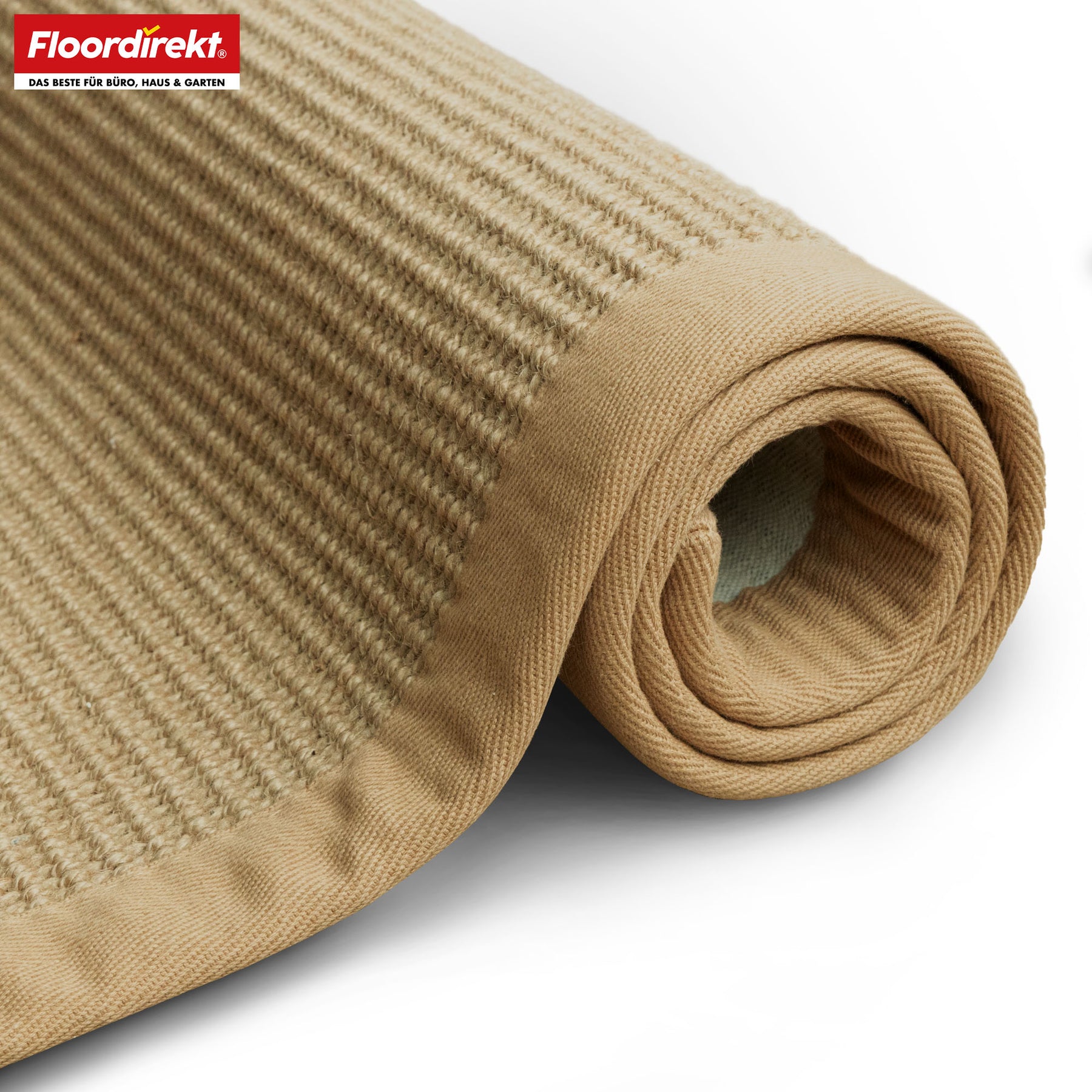 Jute-Teppich | Bombay | Mit rutschhemmendem Rücken & Baumwollbordüre | In vielen Größen