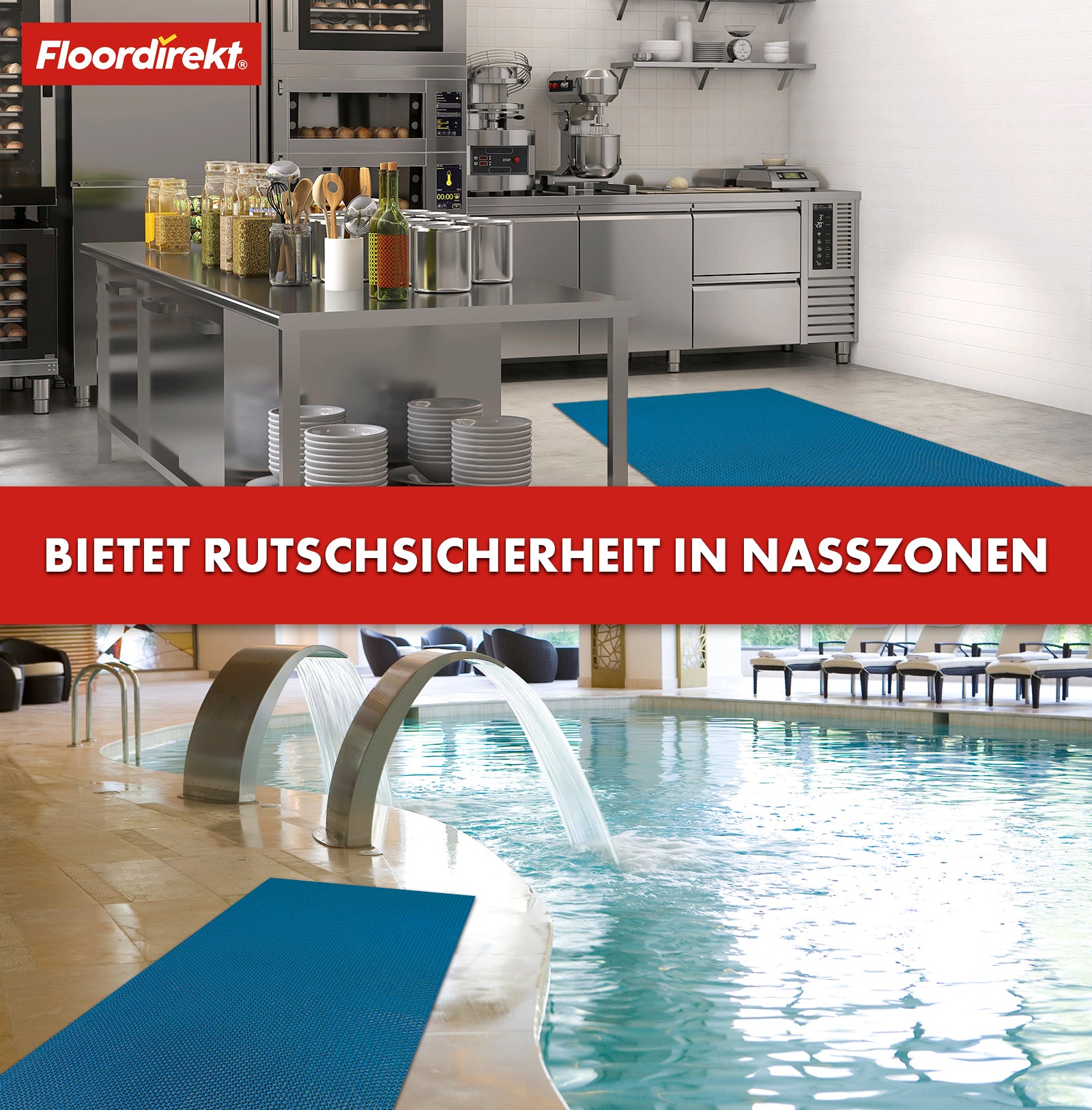 Z-Mat | Für Hygienebereiche | Viele Größen + Zuschnitt | Viele Farben
