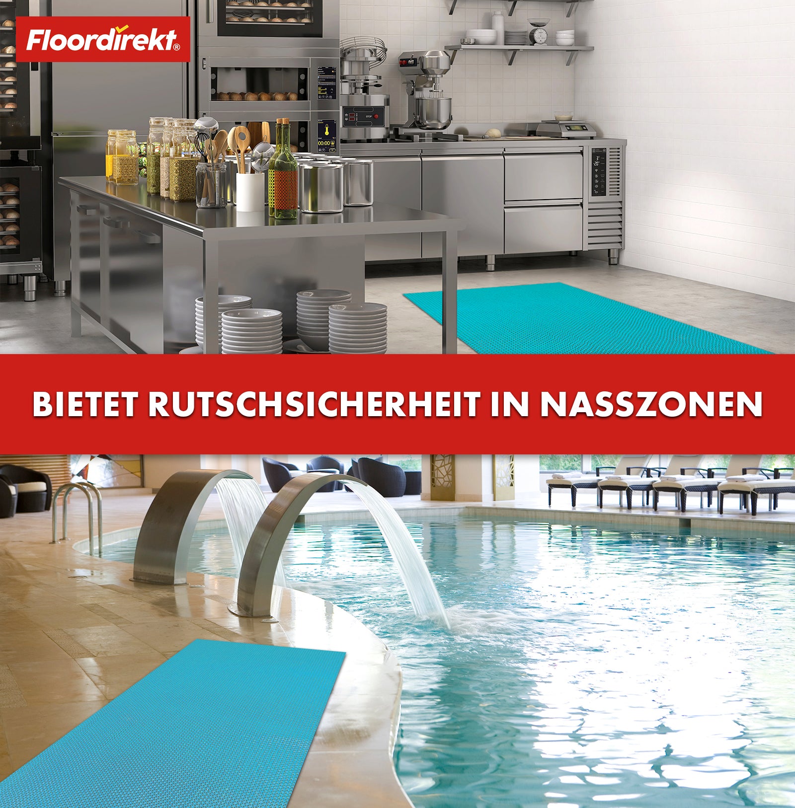Z-Mat | Für Hygienebereiche | Viele Größen + Zuschnitt | Viele Farben