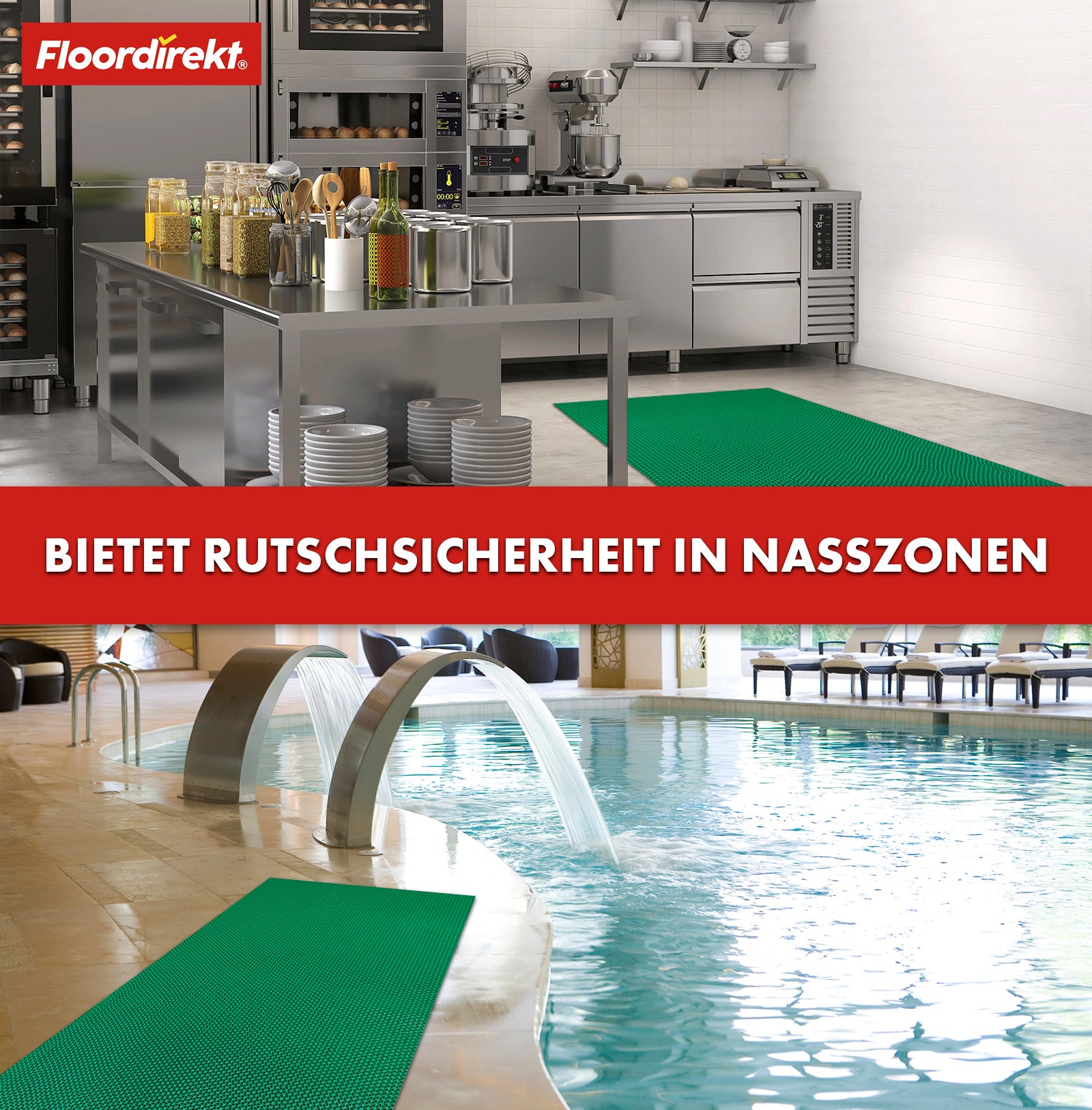 Z-Mat | Für Hygienebereiche | Viele Größen + Zuschnitt | Viele Farben