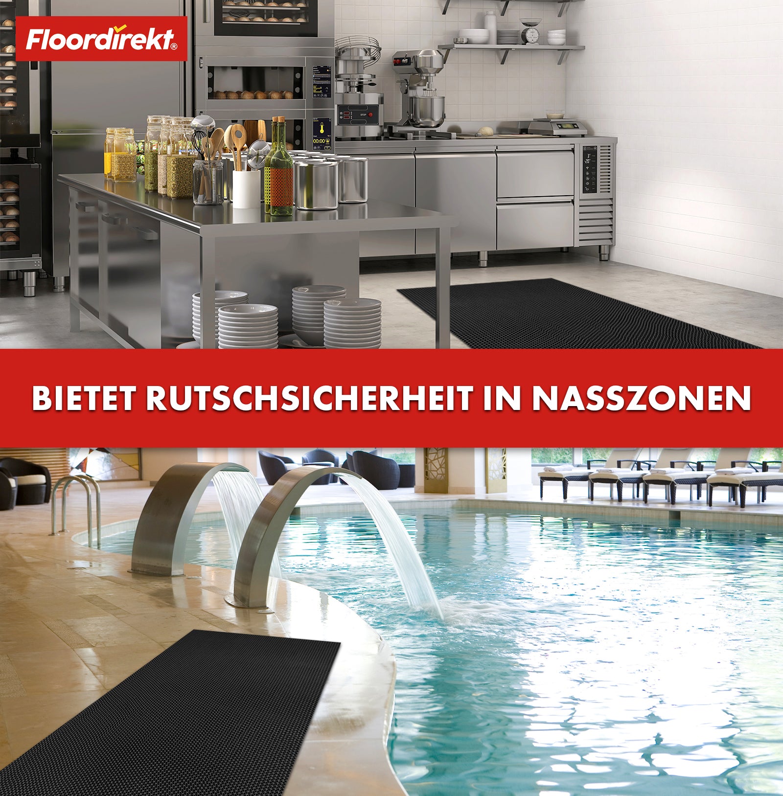 Z-Mat | Für Hygienebereiche | Viele Größen + Zuschnitt | Viele Farben