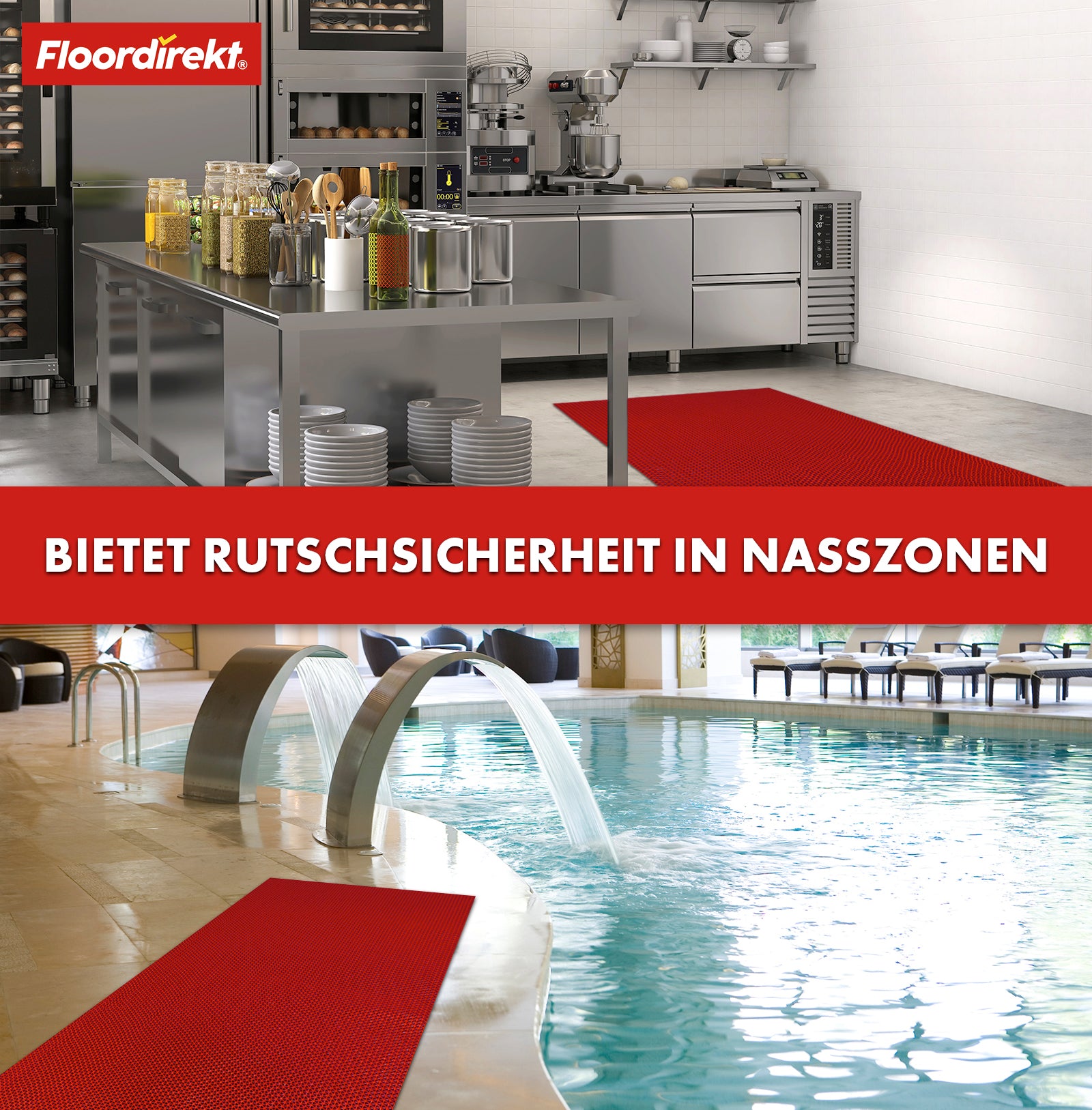 Z-Mat | Für Hygienebereiche | Viele Größen + Zuschnitt | Viele Farben