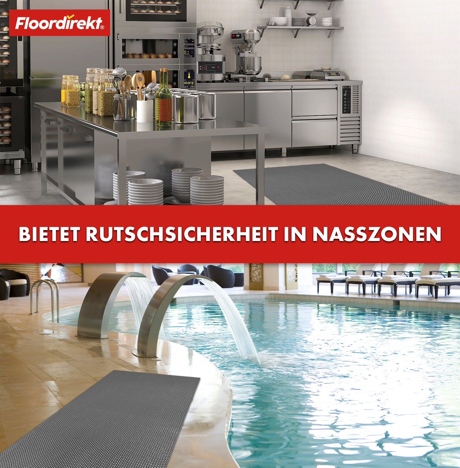 Z-Mat | Für Hygienebereiche | Viele Größen + Zuschnitt | Viele Farben