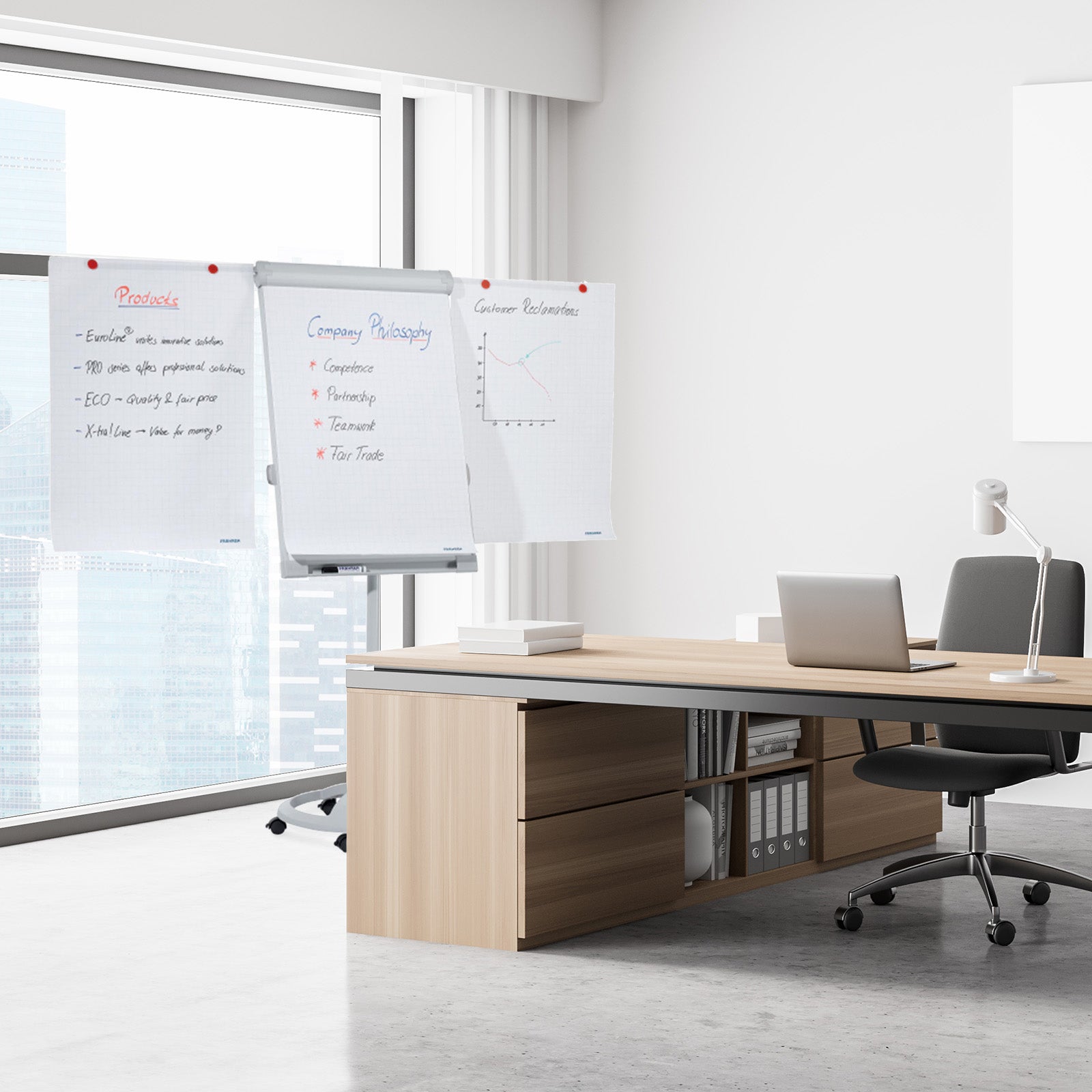 Franken Flipchart | PRO Deluxe Mobil | Magnethaftend