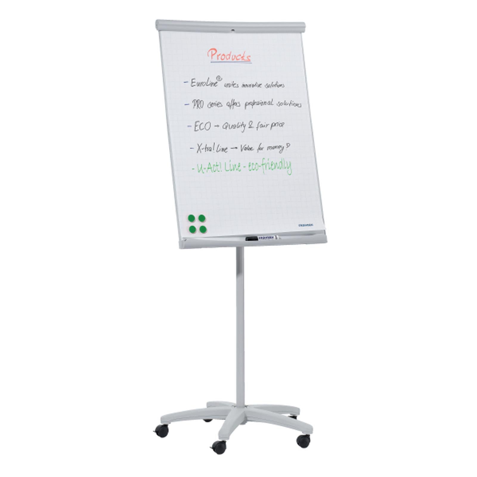 Franken Flipchart | U-Act! Line® Mobil | Magnethaftend | Inkl. Ablageschale