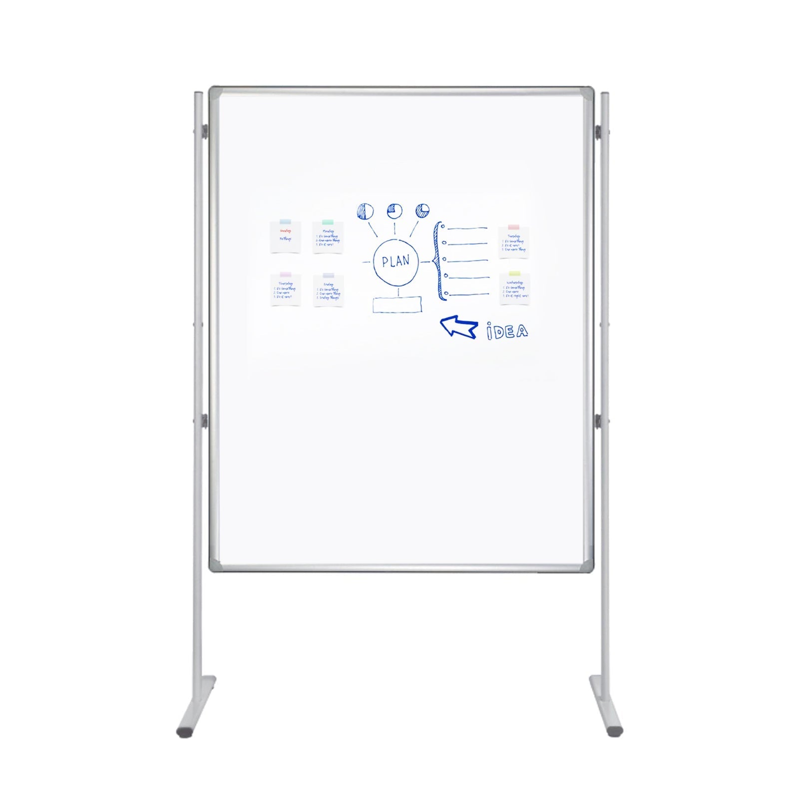 Franken Whiteboard Pro | Doppelseitig | Lackiert | Magnetisch
