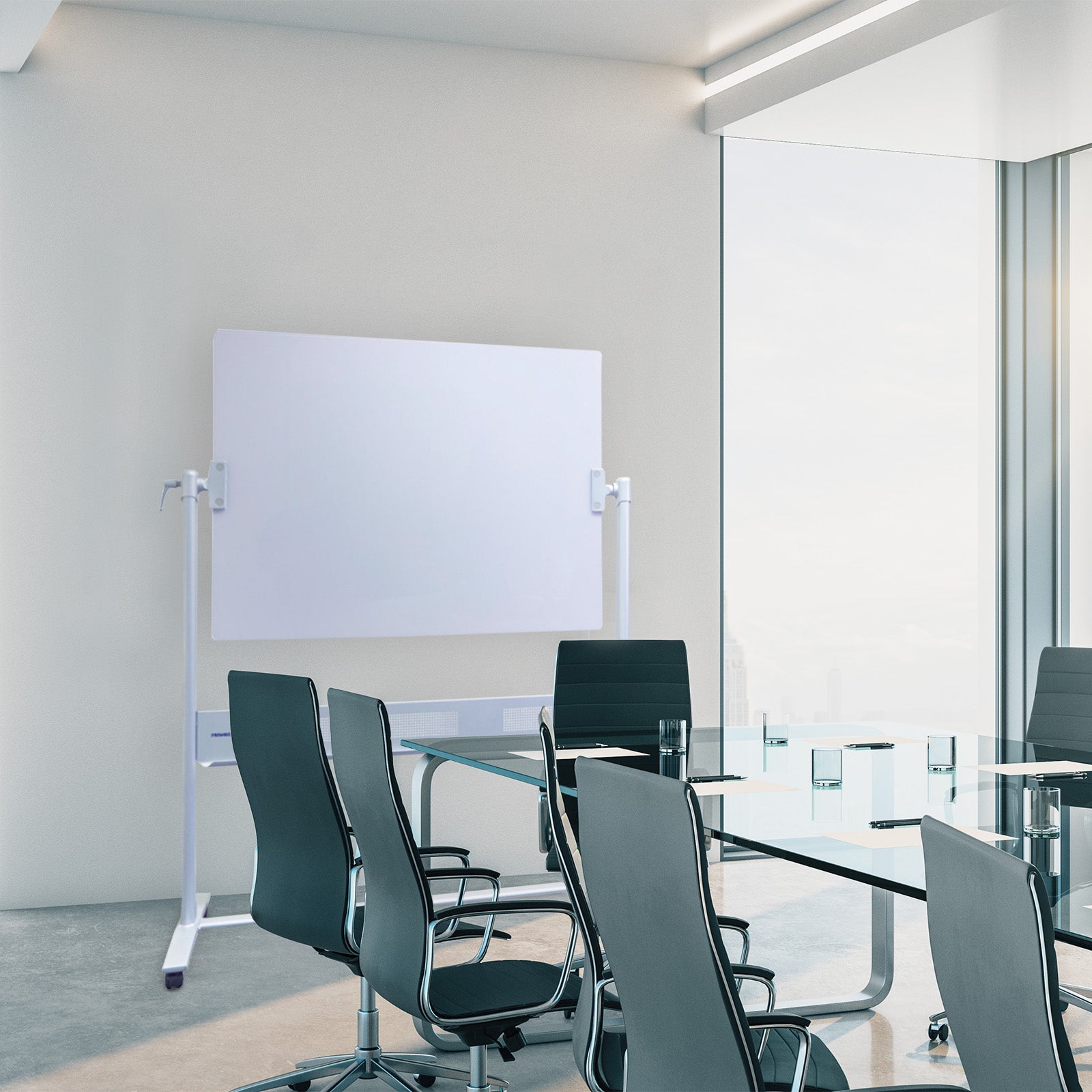 Franken Mobiles Glasboard | Drehbar | Doppelseitig verwendbar