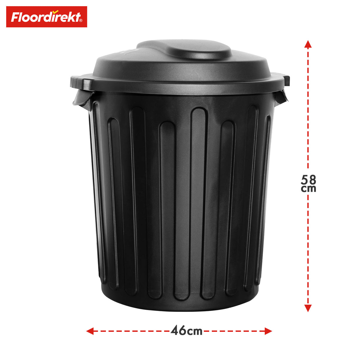 Mülleimer | Robin | 60L Abfalleimer mit Deckel | Geruchsdicht, Hygienisch & Leicht zu Reinigen