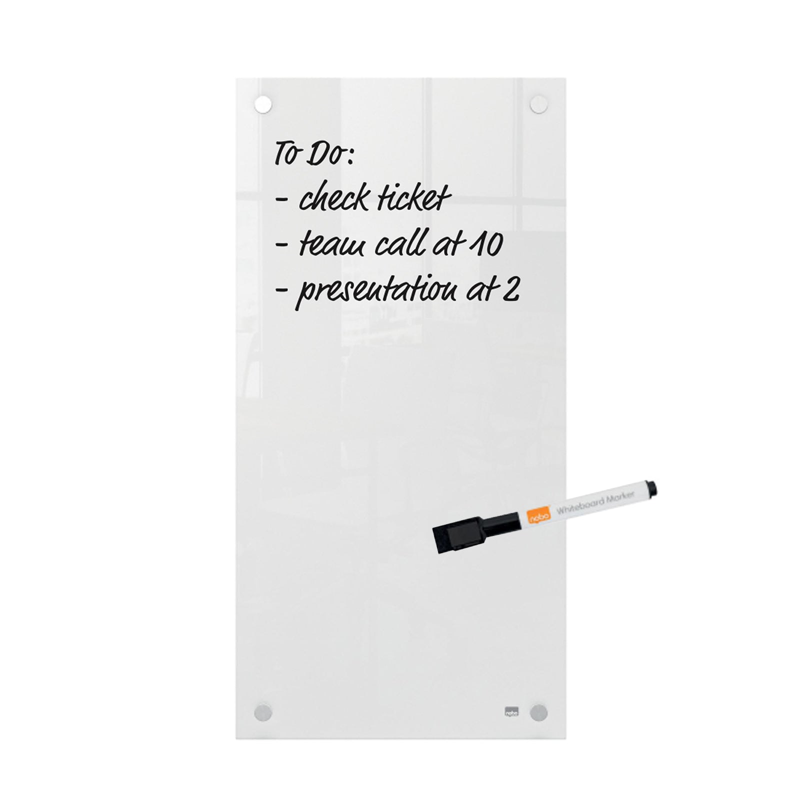 Nobo Whiteboard | Glasoberfläche | Inklusive Boardmarker