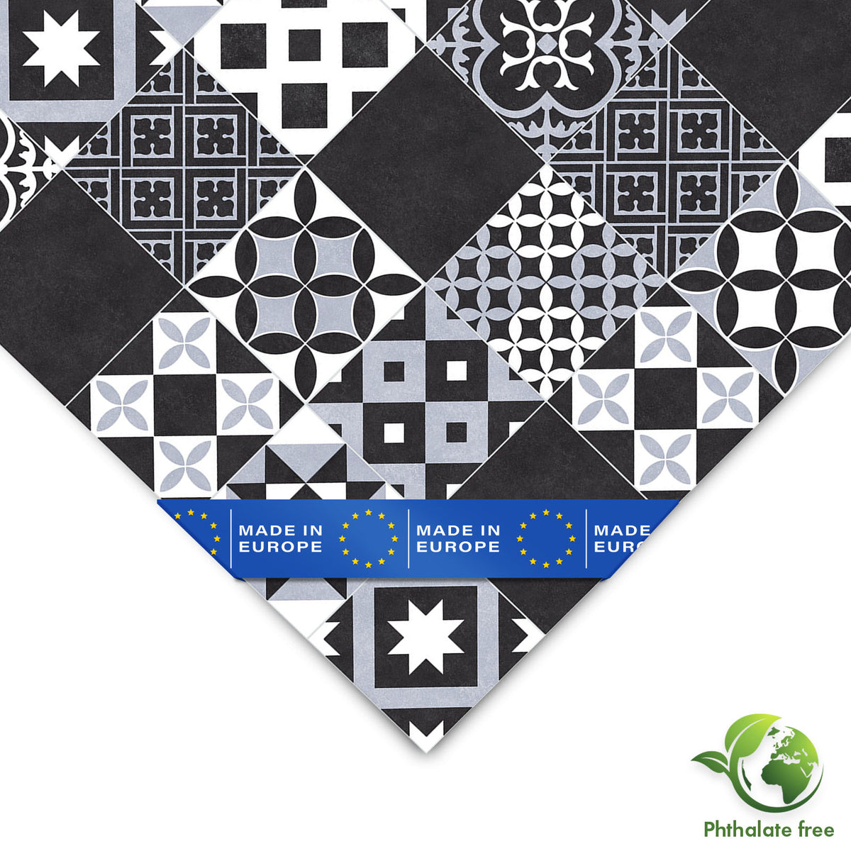 CV-Belag | Amadora 990D | Robuster Vinylboden mit stilvoller grauer Vintage-Fliesenoptik