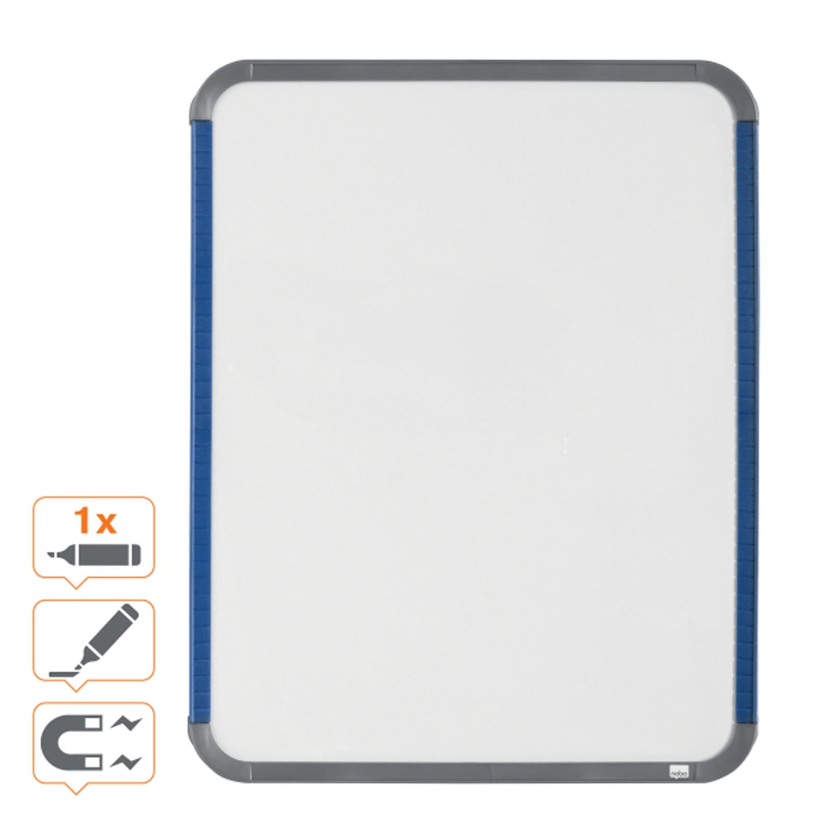 Nobo Whiteboard | Schmaler Rahmen | Magnetisch | 28 x 36 cm
