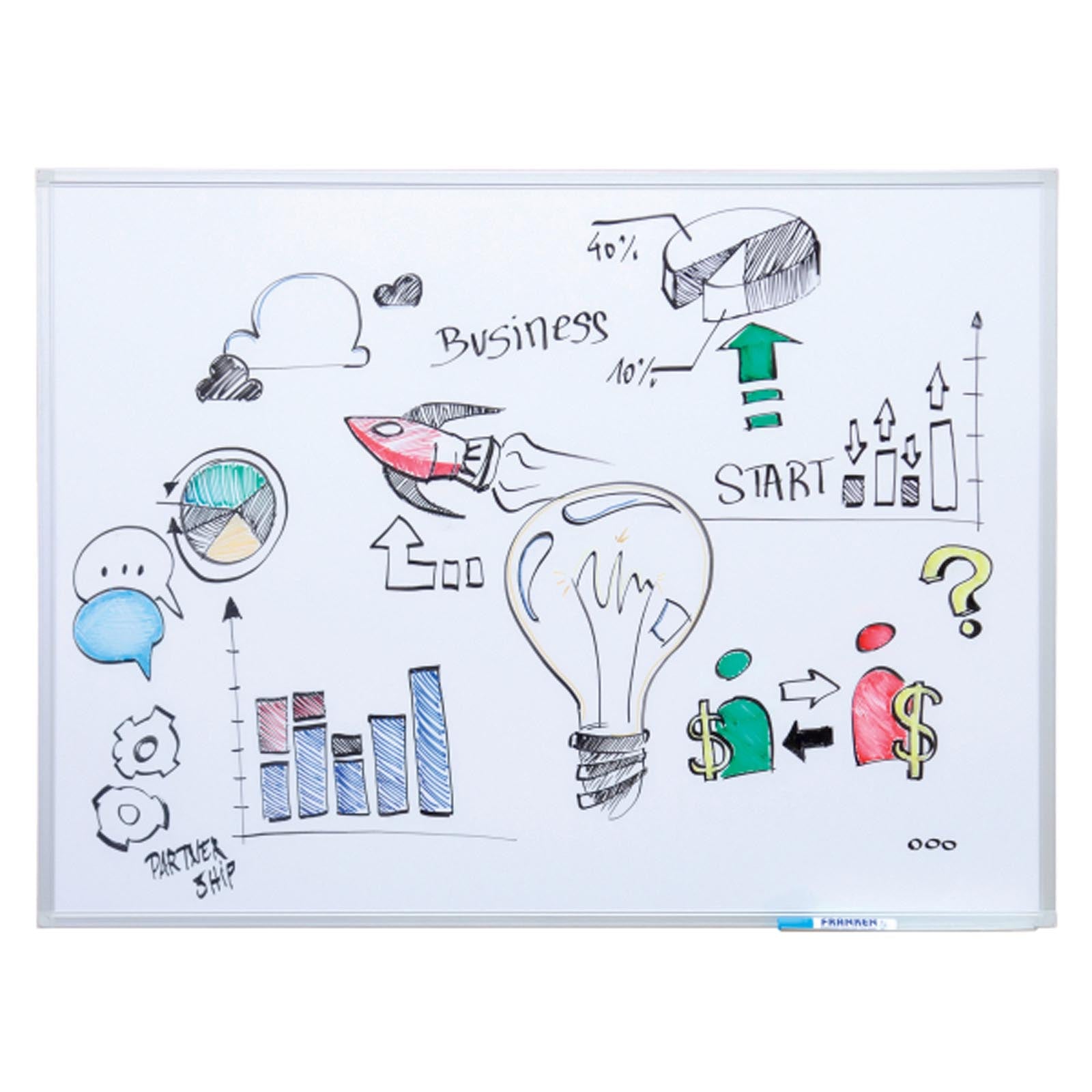 Franken Whiteboard | X-tra!Line | Kunststoffbeschichtet | Inklusive Ablageschale