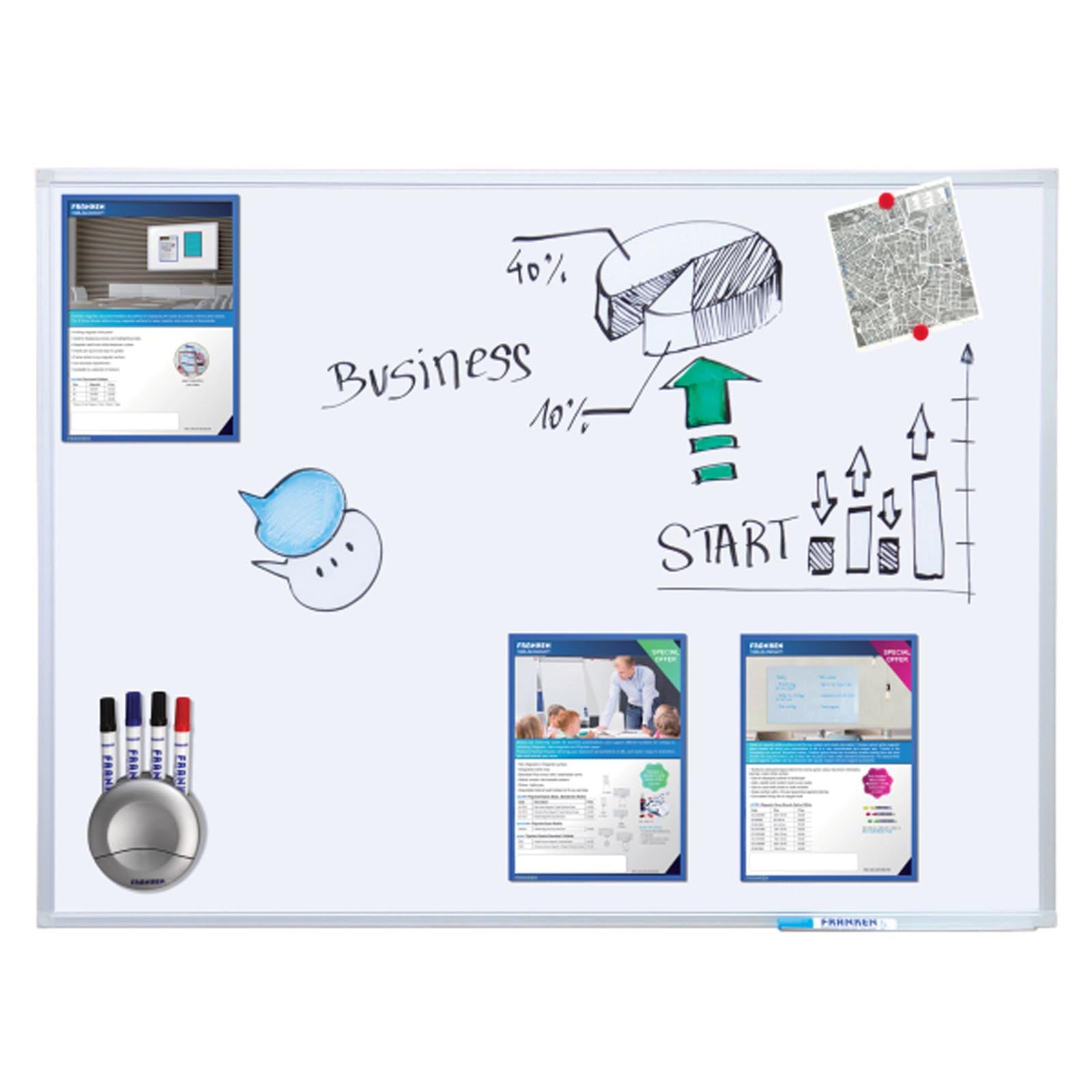 Franken Whiteboard | X-tra!Line | Lackiert | Inklusive Ablageschale