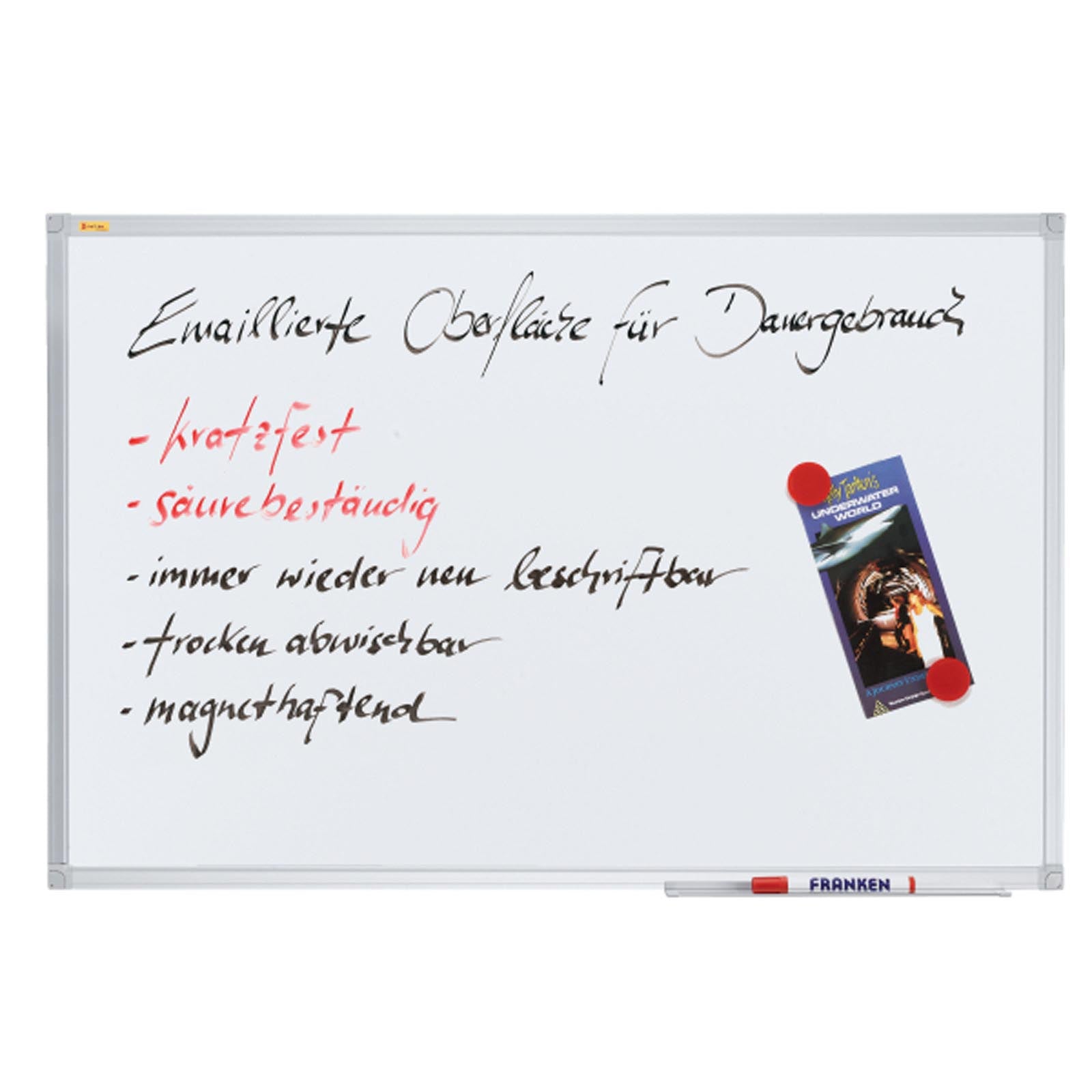 Franken Whiteboard | X-tra!Line | Speziallackiert | Inklusive Ablageschale