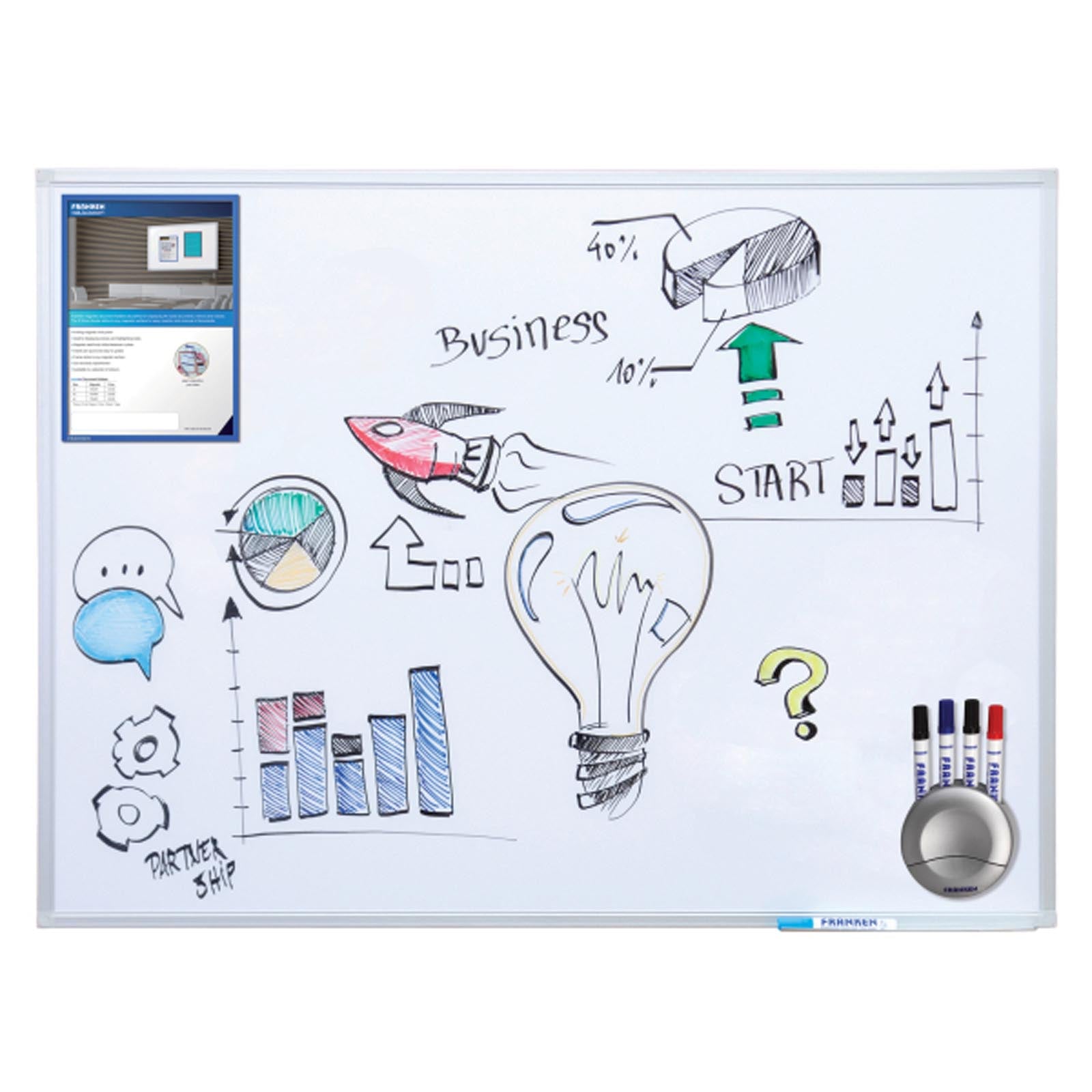 Franken Whiteboard | X-tra!Line | Speziallackiert | Inklusive Ablageschale