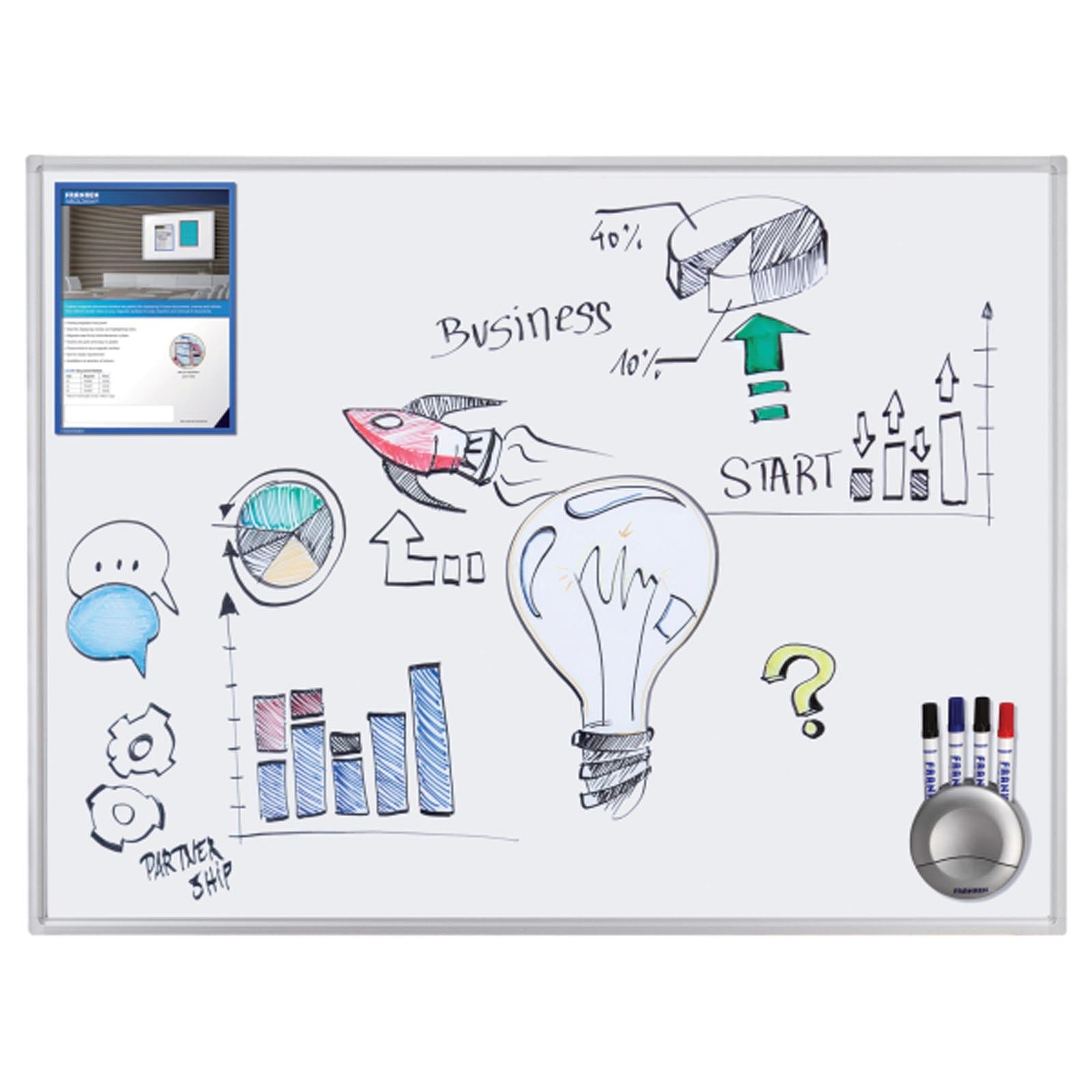 Franken Whiteboard | ECO | Lackiert | Inklusive Ablageschale