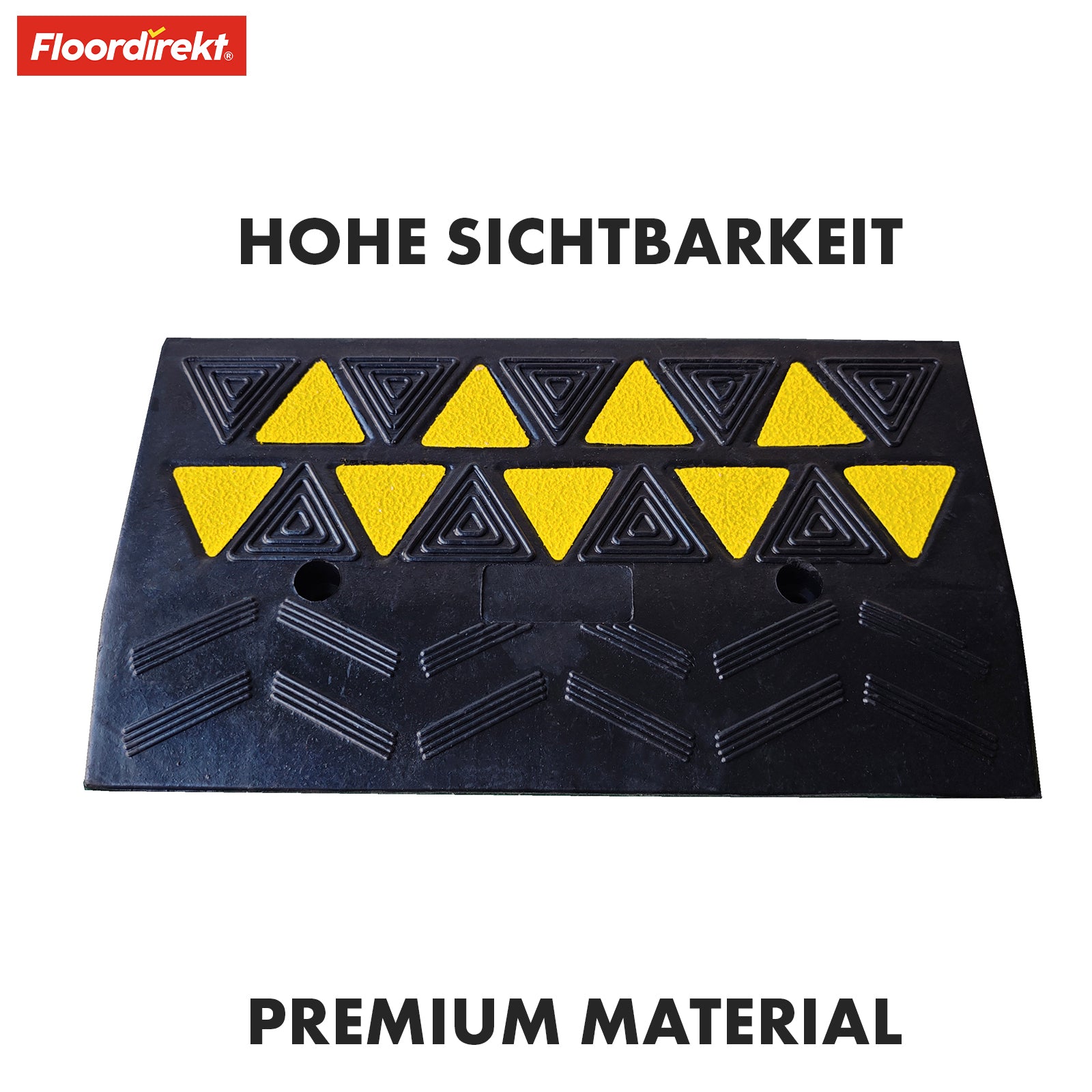 Schwellenrampe Blanc | Robuste und sichere Lösung für barrierefreie Zugänge | 50 x 28 x 8 cm