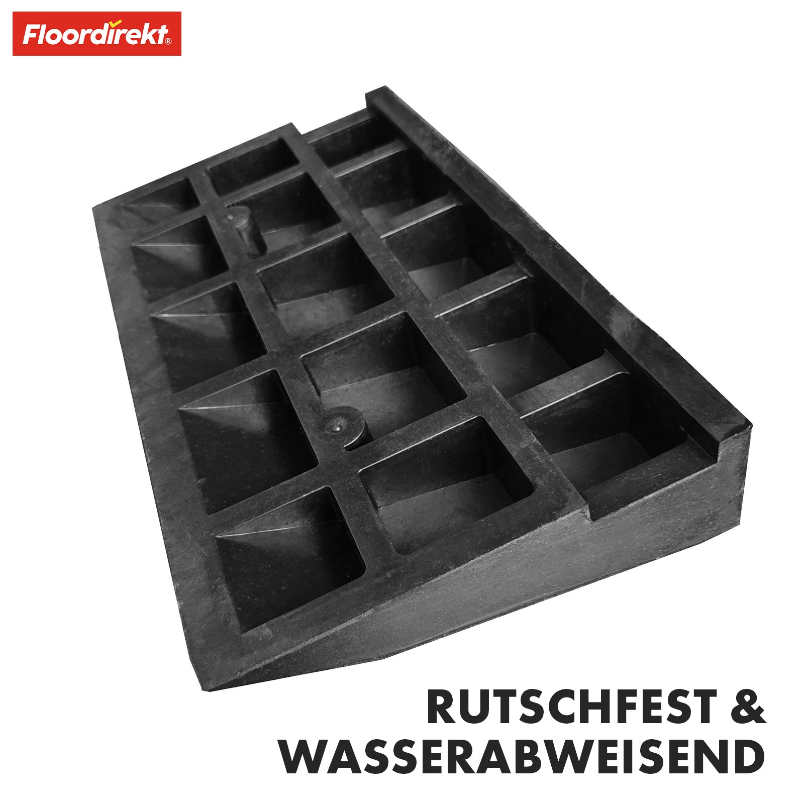 Schwellenrampe Blanc | Robuste und sichere Lösung für barrierefreie Zugänge | 50 x 28 x 8 cm