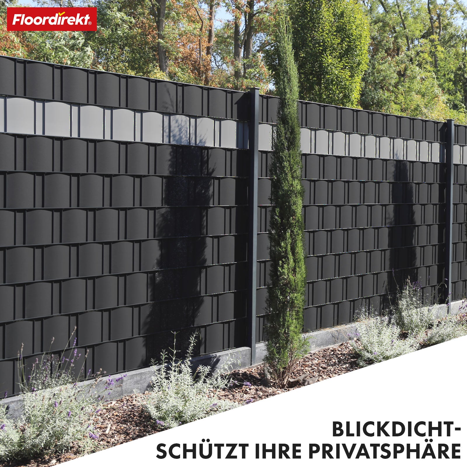 PVC-Sichtschutzstreifen | Für Gittermatten-Zäune | Effektiver Sichtschutz