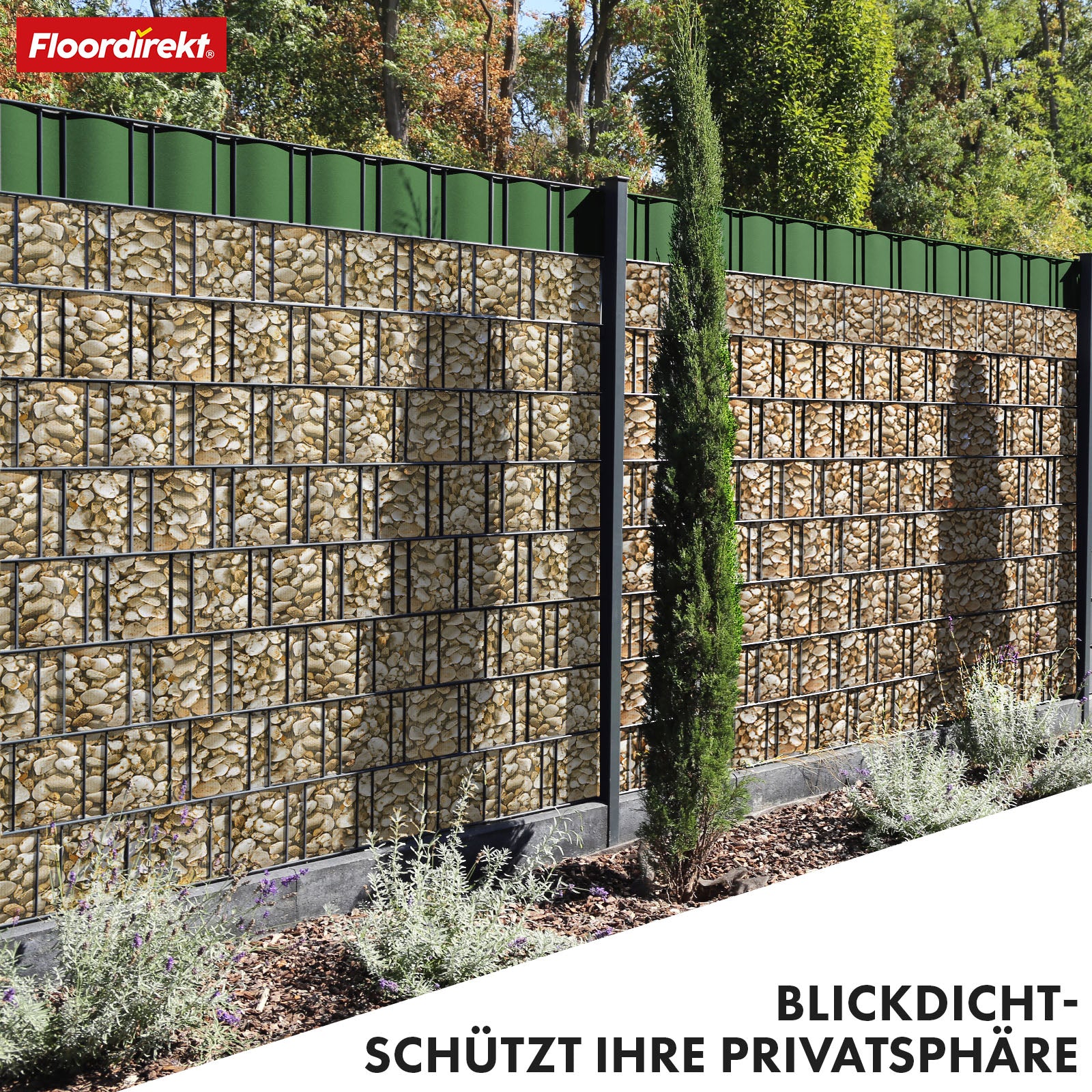 PVC-Sichtschutzstreifen | Für Gittermatten-Zäune | Effektiver Sichtschutz
