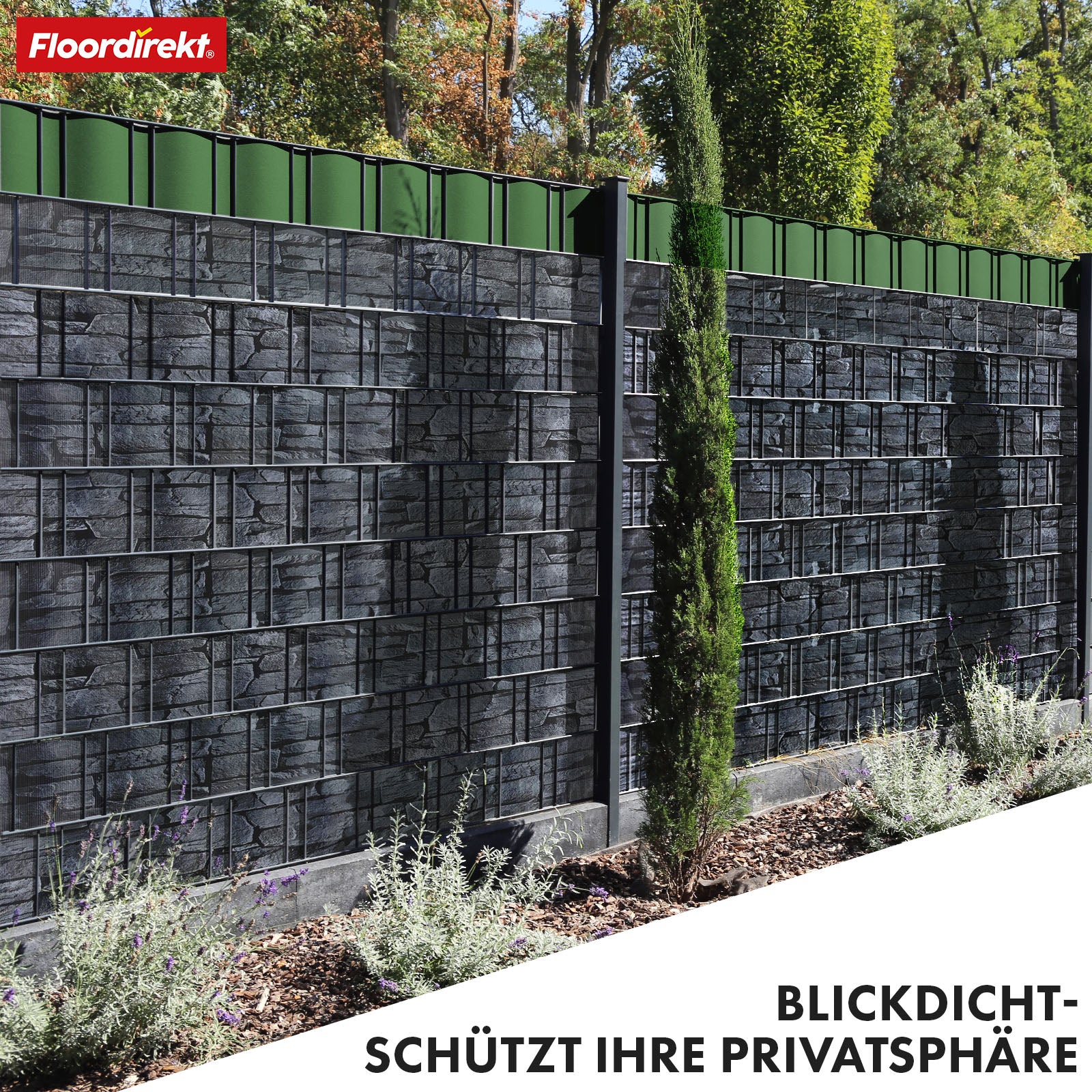 PVC-Sichtschutzstreifen | Für Gittermatten-Zäune | Effektiver Sichtschutz