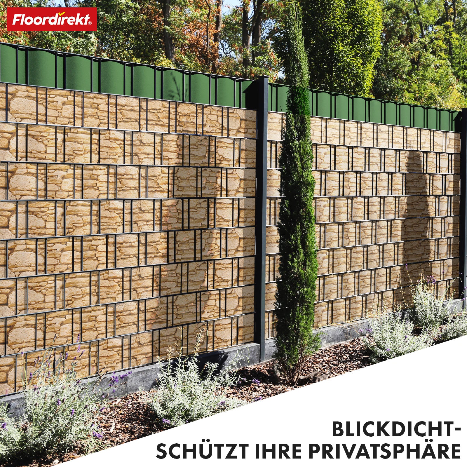 PVC-Sichtschutzstreifen | Für Gittermatten-Zäune | Effektiver Sichtschutz