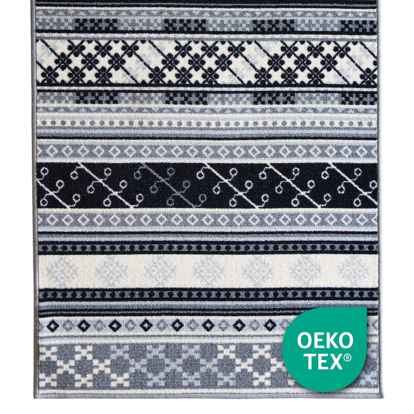 Teppich-Läufer nach Maß | Mykonos | Gekettelt, rutschfest & ideal für Flur, Küche oder Diele