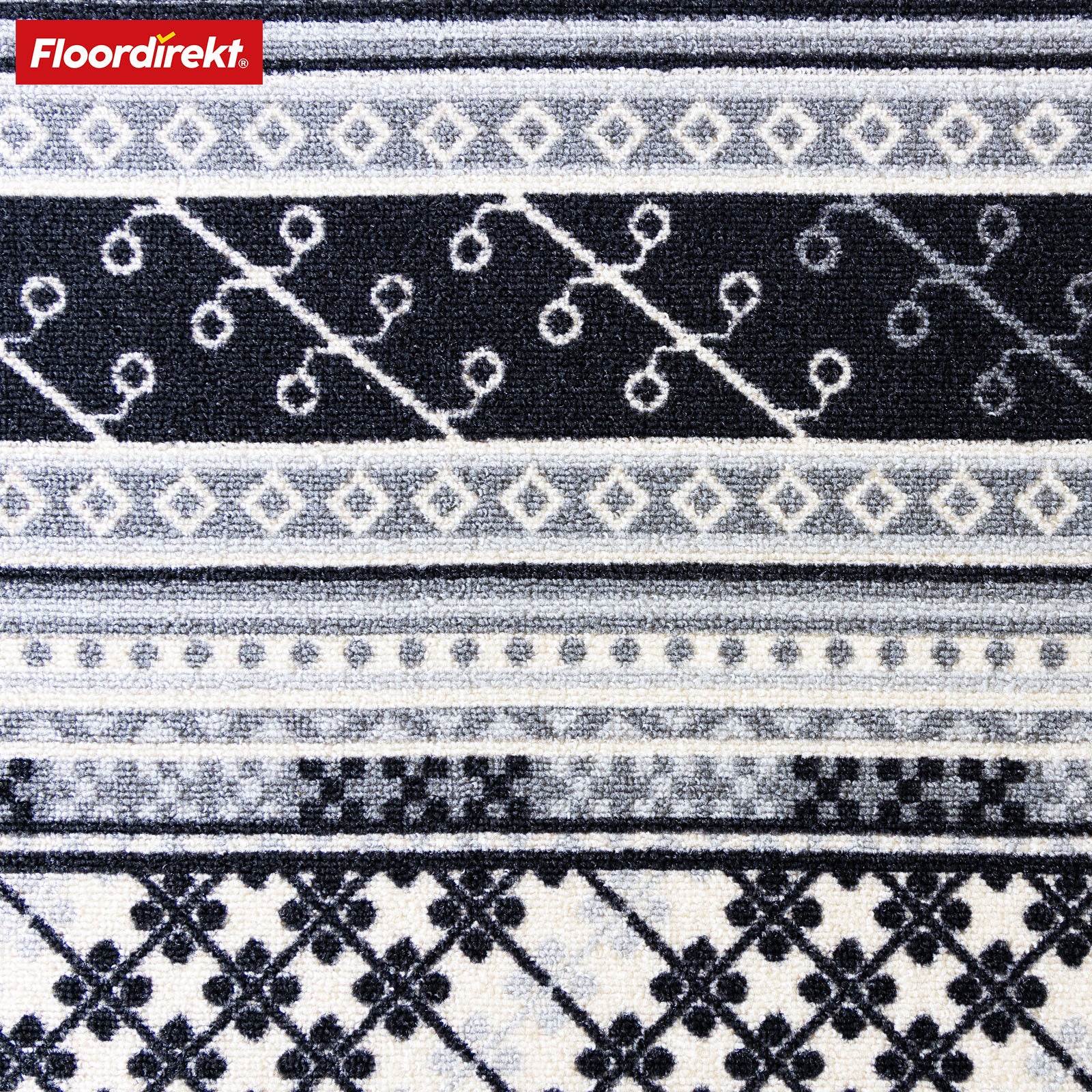 Teppich-Läufer nach Maß | Mykonos | Gekettelt, rutschfest & ideal für Flur, Küche oder Diele