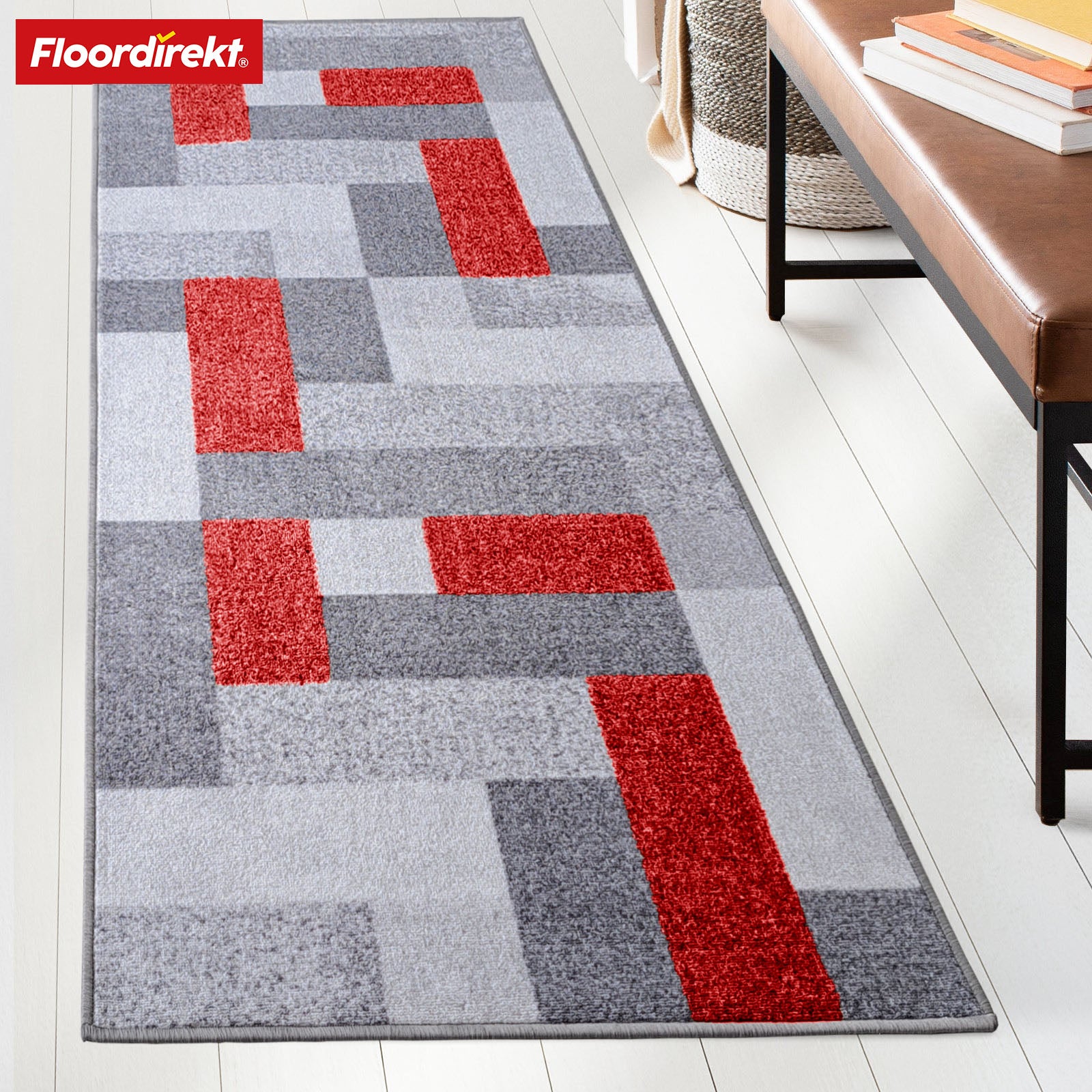 Teppich-Läufer nach Maß | New York | Rutschhemmend mit Gel-Rücken | Modernes Design in verschiedene Farben