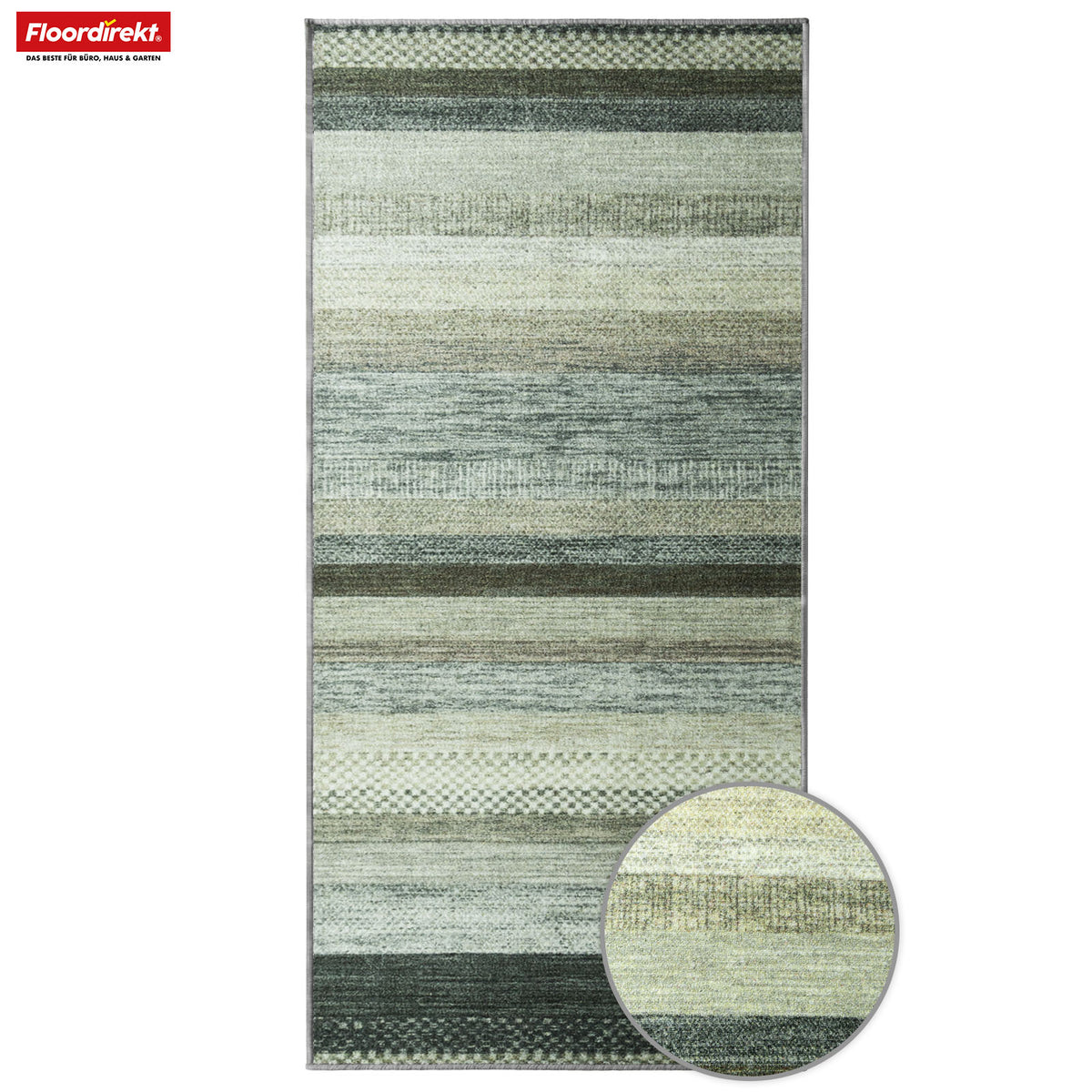 Teppich-Läufer auf Maß | Naxos | Rutschfest, strapazierfähig & pflegeleicht | Viele Farbvarianten in modernem Stil