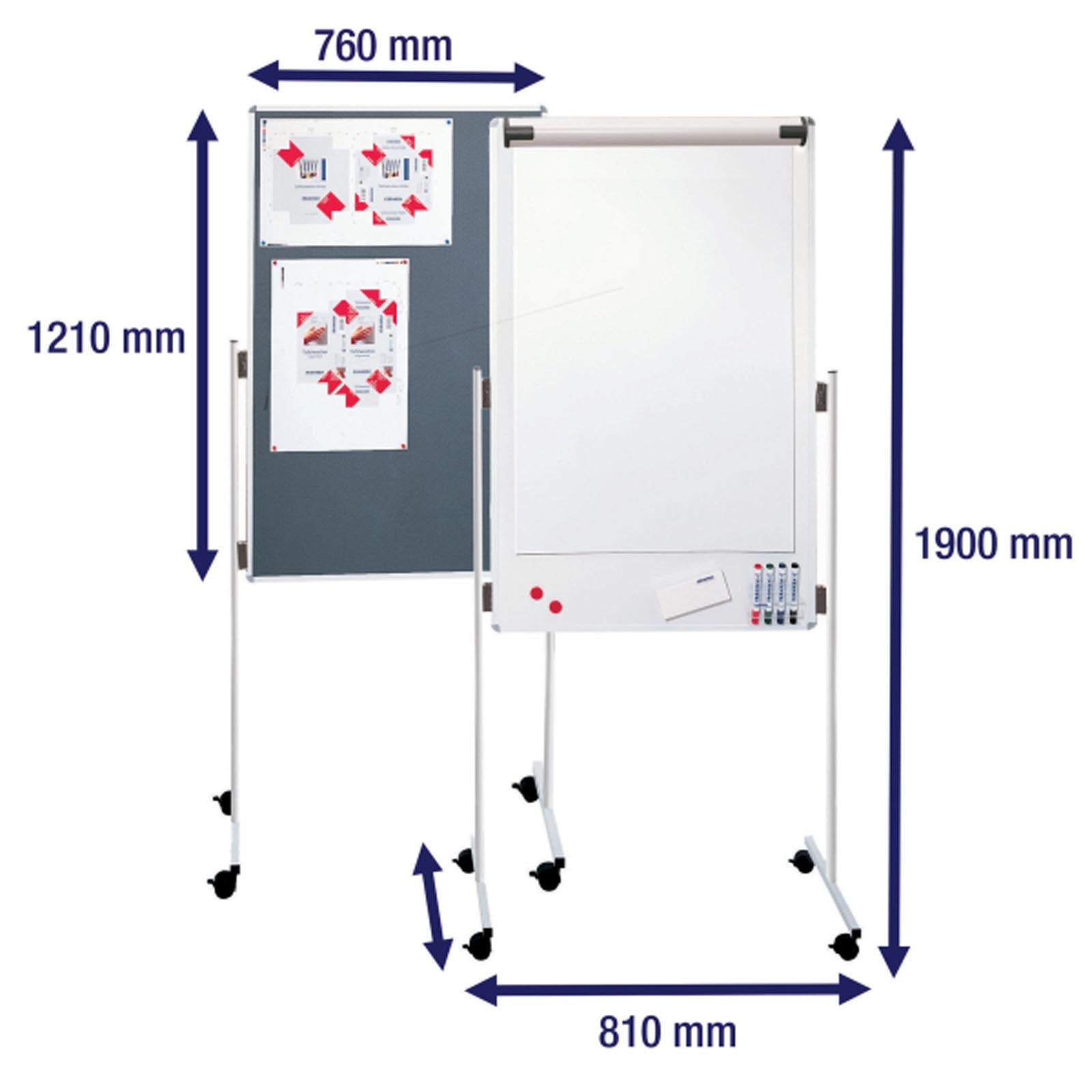 Franken Kombi-Flipchart | ECO | Feststellbare Laufrollen