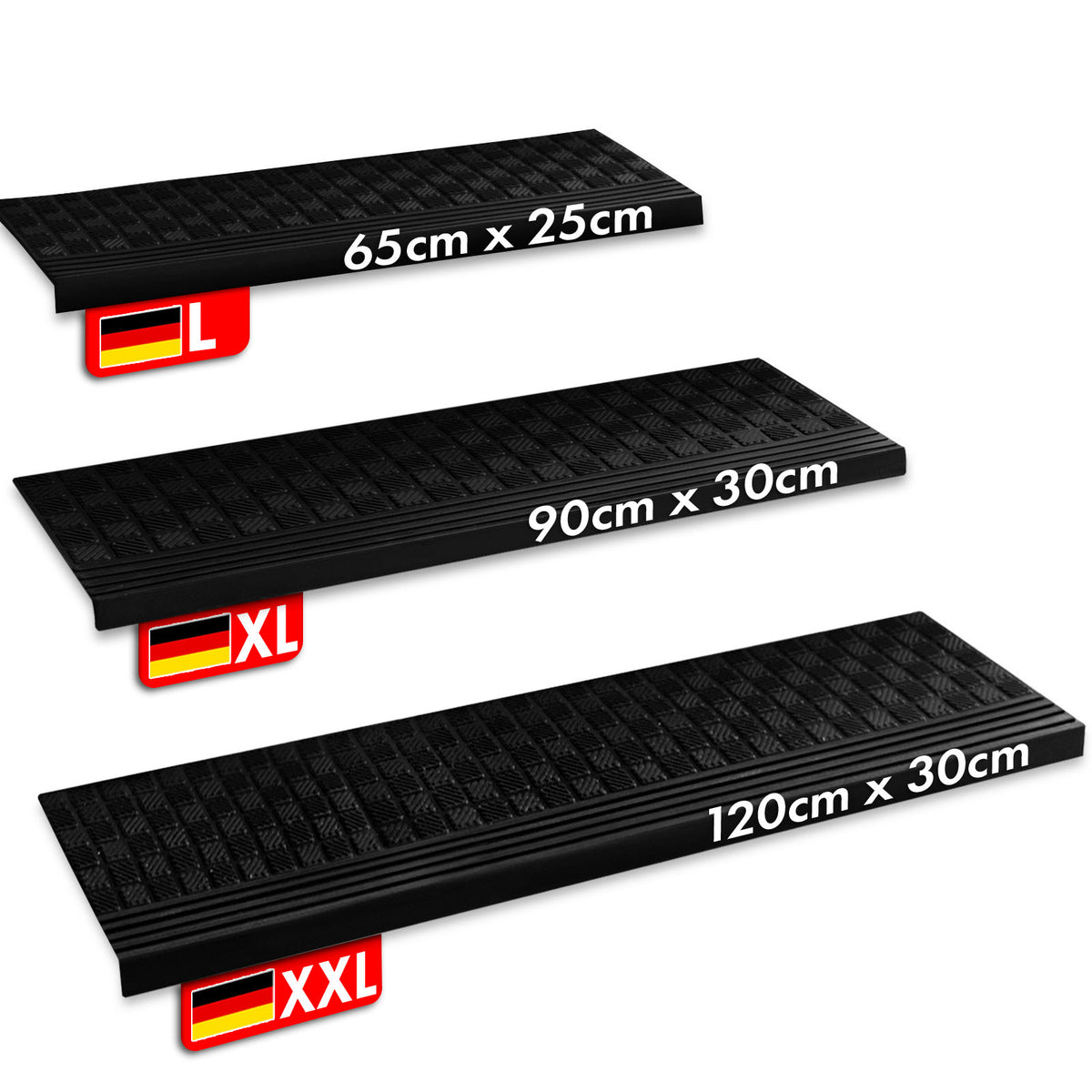 Gummi-Stufenmatten für außen | Diamond | 25 x 65 cm