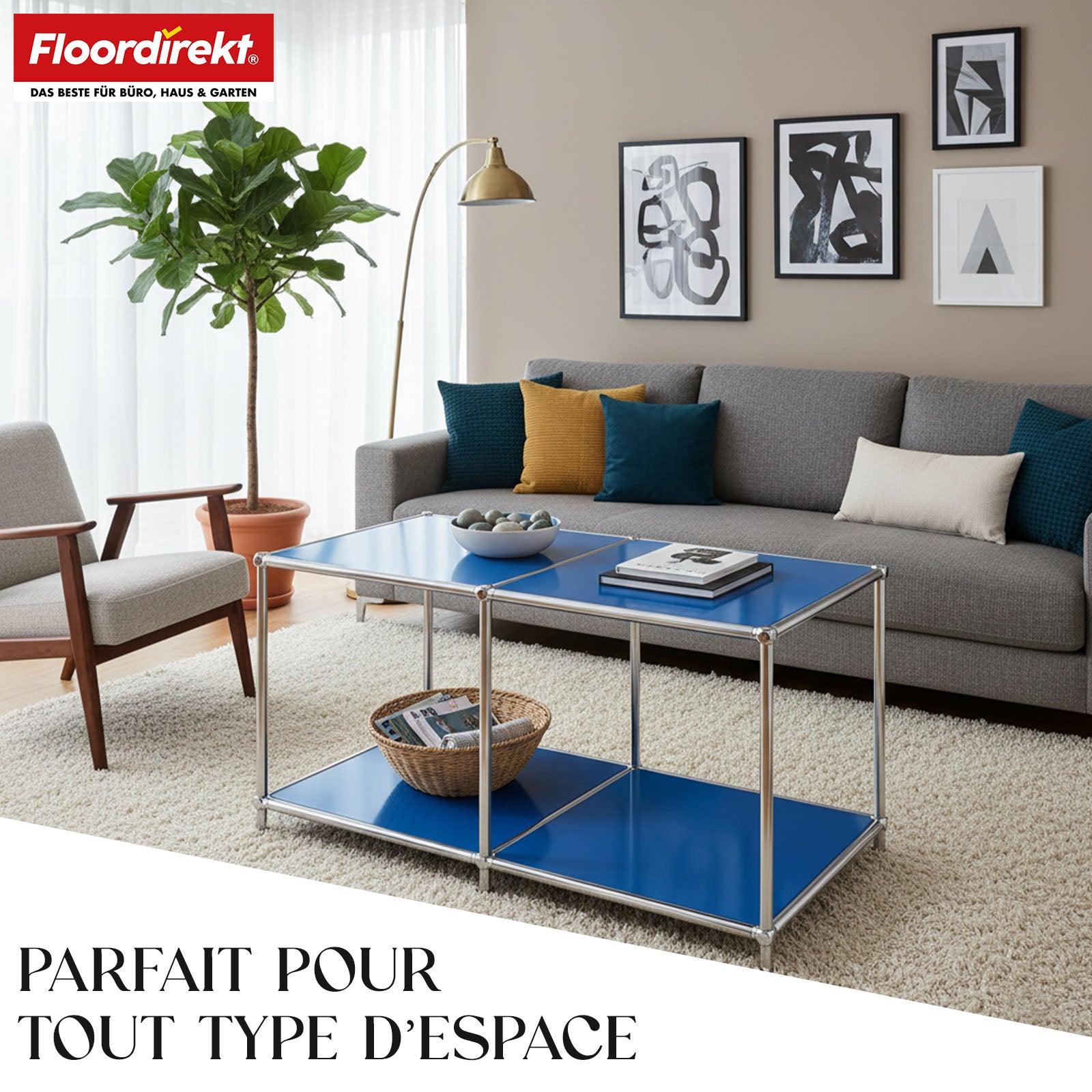 Metallregal | Concept Epure MK-016 | Sideboard & Ablageregal mit offenen Flächen | In mehreren Farben erhältlich