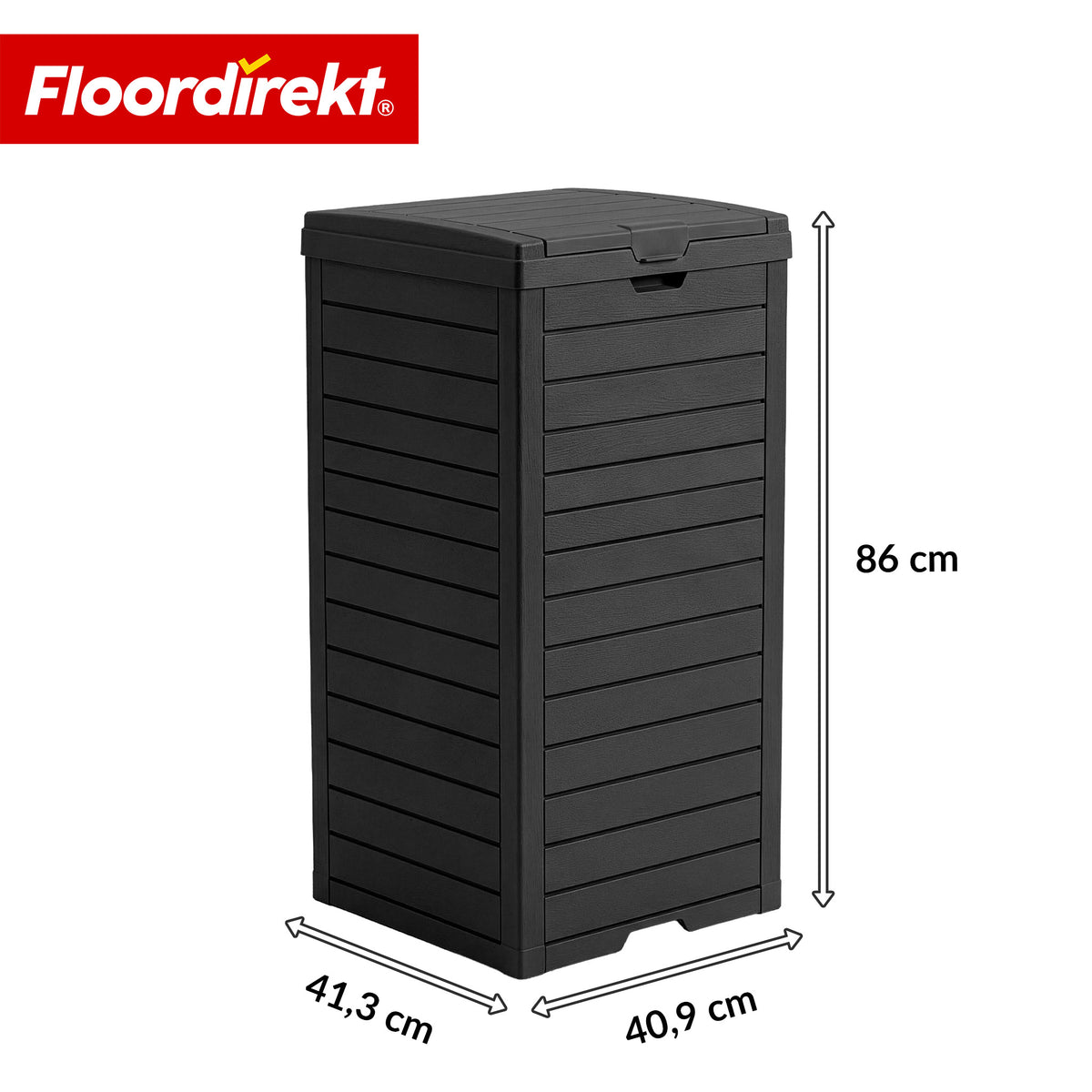 Outdoor Mülleimer in Holz-Optik | Wetterfester Müllbehälter für Garten & Terrasse | 118L / 230L