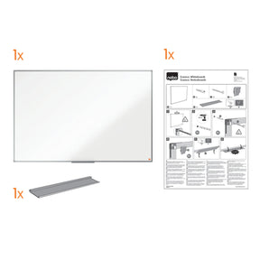 Nobo Whiteboard | Lackierter Stahl | Inklusive Stiftablage