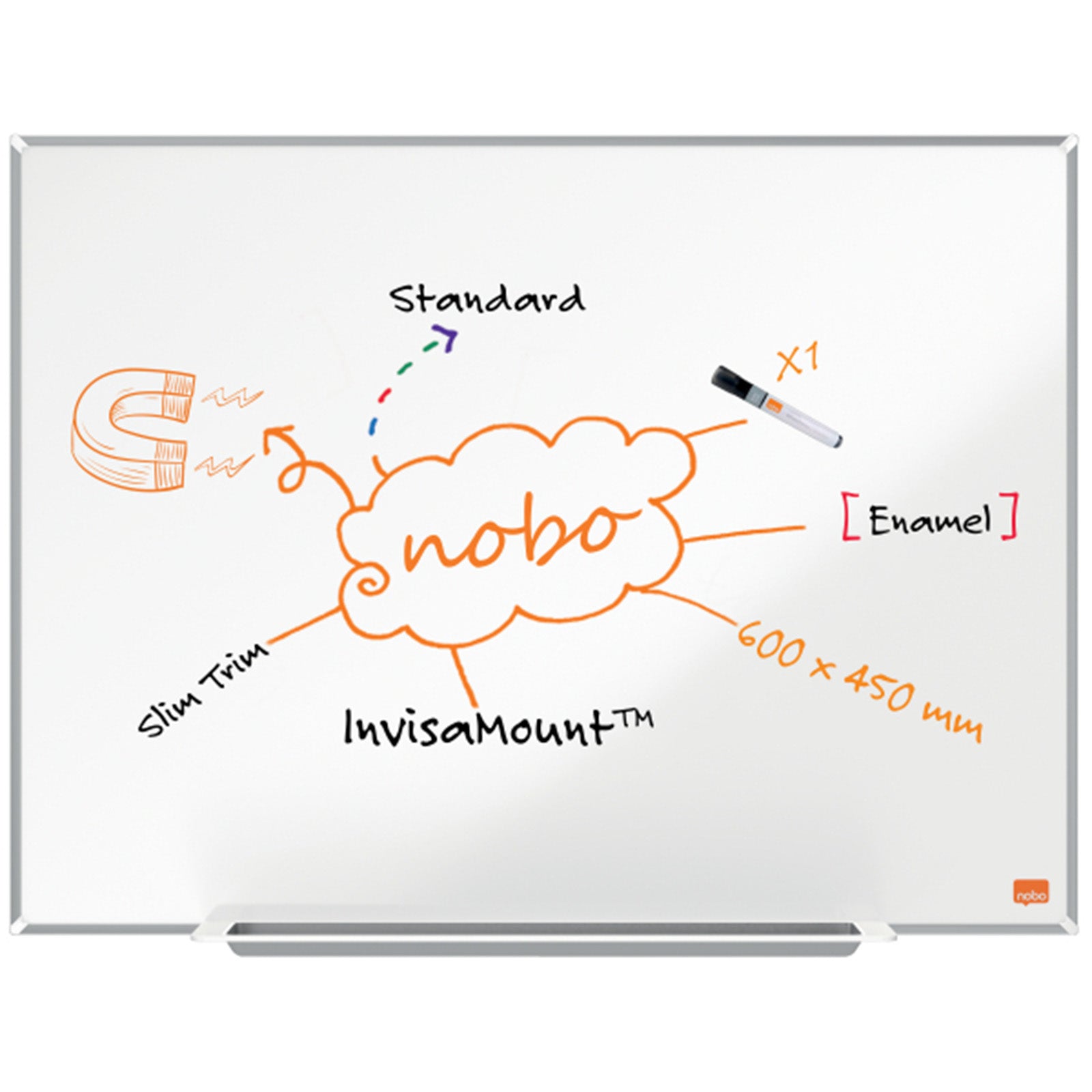Nobo Whiteboard | Impression Pro | Emailliert | Magnetisch