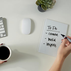 Nobo Mini-Whiteboard | Glasoberfläche | 2er Set | 15 x 23 cm