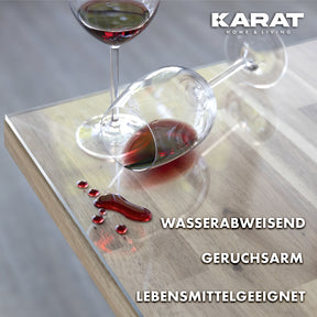 Transparente Tischfolie mit geradem Schnitt | Crystal | Kristallklare Schutzfolie für Tische | Maßgeschneiderter Zuschnitt