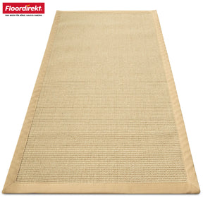 Jute-Teppich | Bombay | Mit rutschhemmendem Rücken & Baumwollbordüre | In vielen Größen