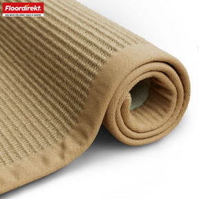 Jute-Teppich | Bombay | Mit rutschhemmendem Rücken & Baumwollbordüre | In vielen Größen