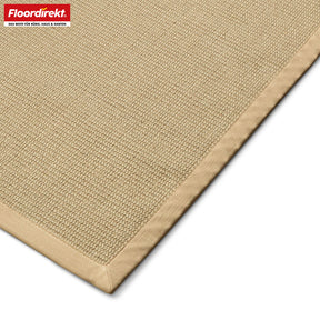 Jute-Teppich | Bombay | Mit rutschhemmendem Rücken & Baumwollbordüre | In vielen Größen